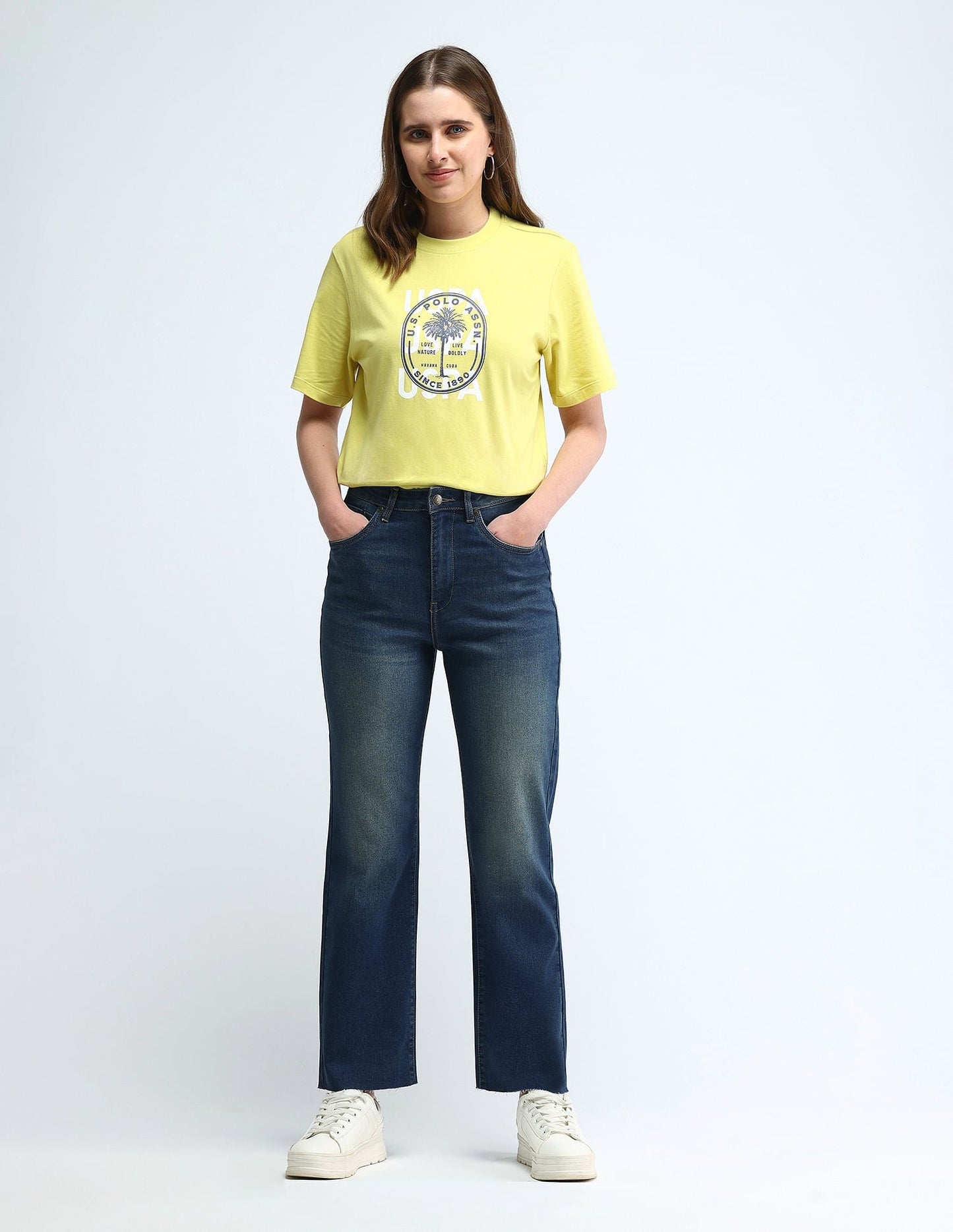 High Rise Straight Fit Jeans