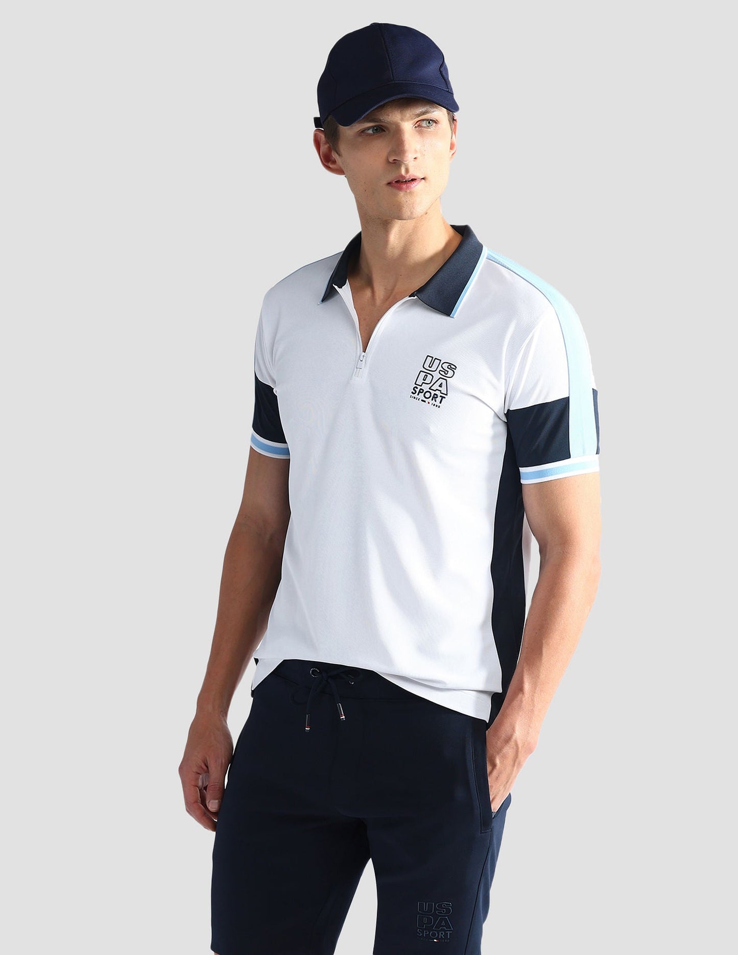 Colour Block Slim Polo Shirt