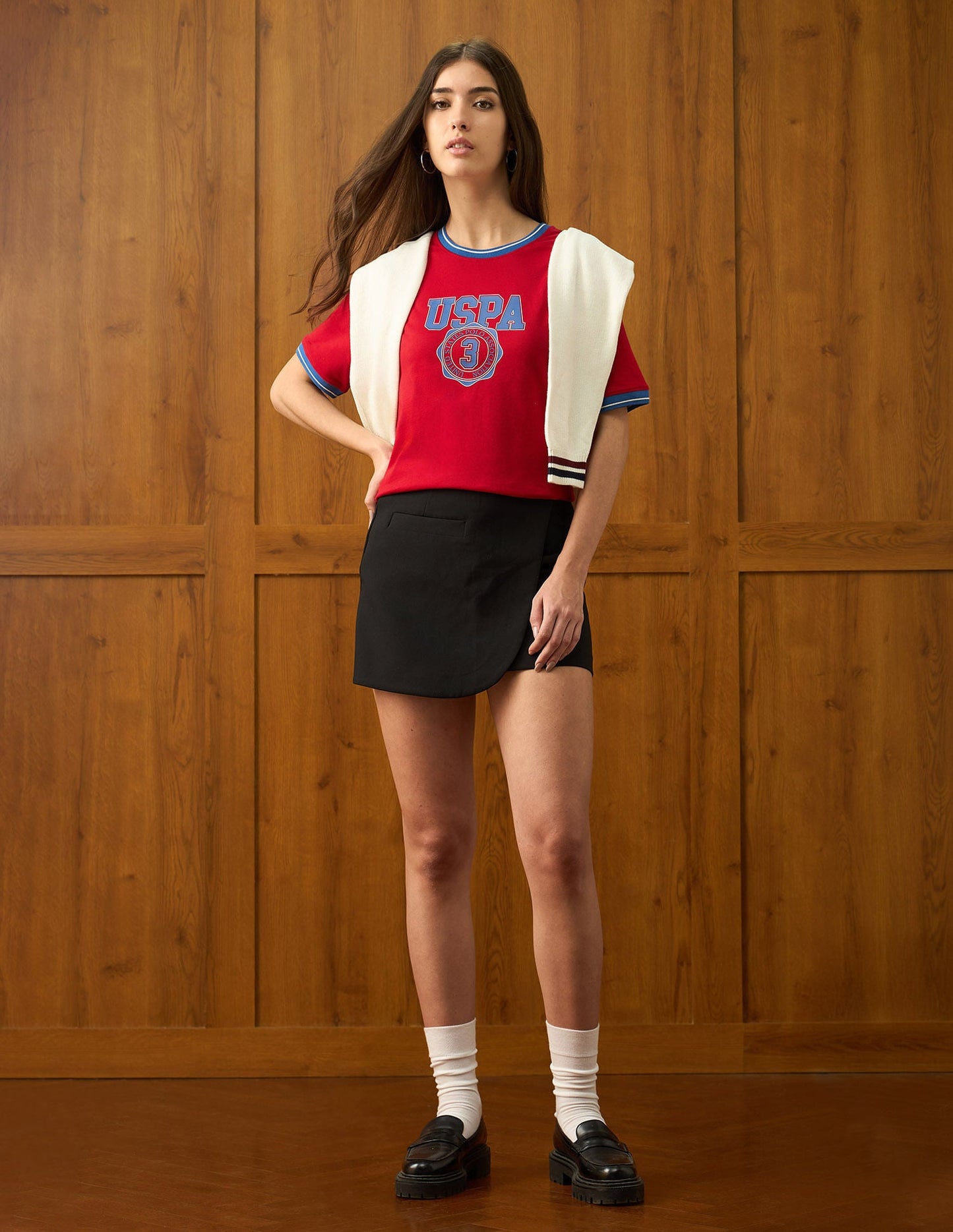 Brand Printed Boxy T-Shirt