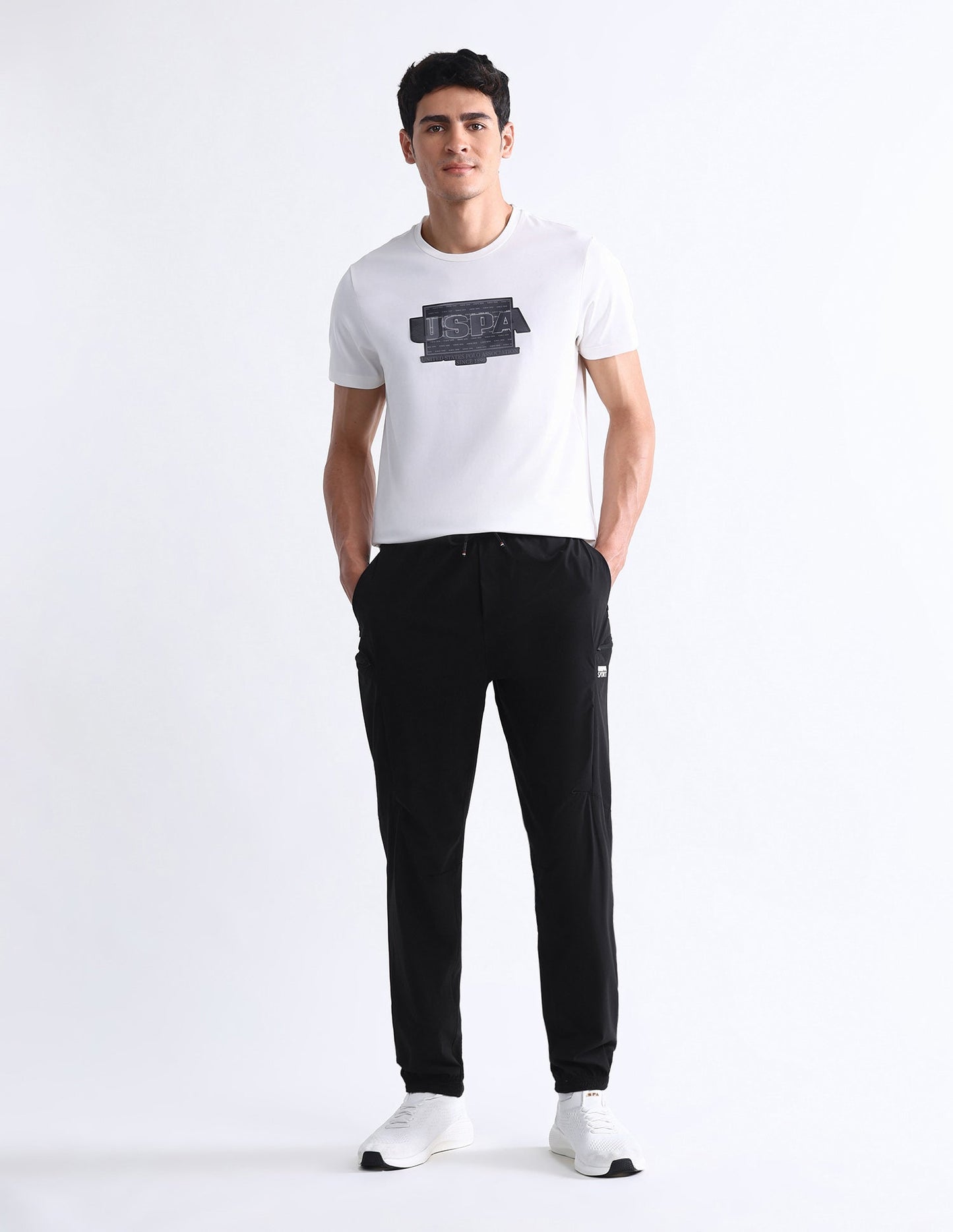 Solid Slim Fit Active Joggers