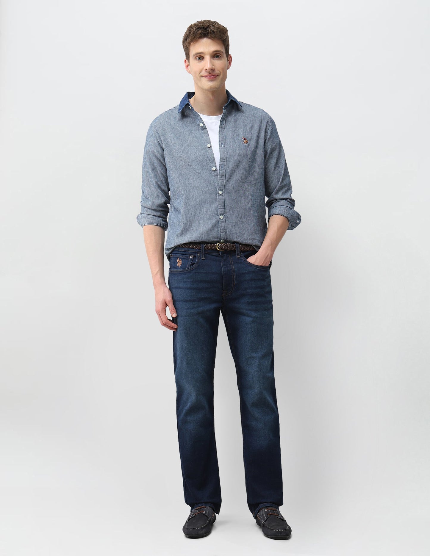 Vertical Striped Twill Shirt
