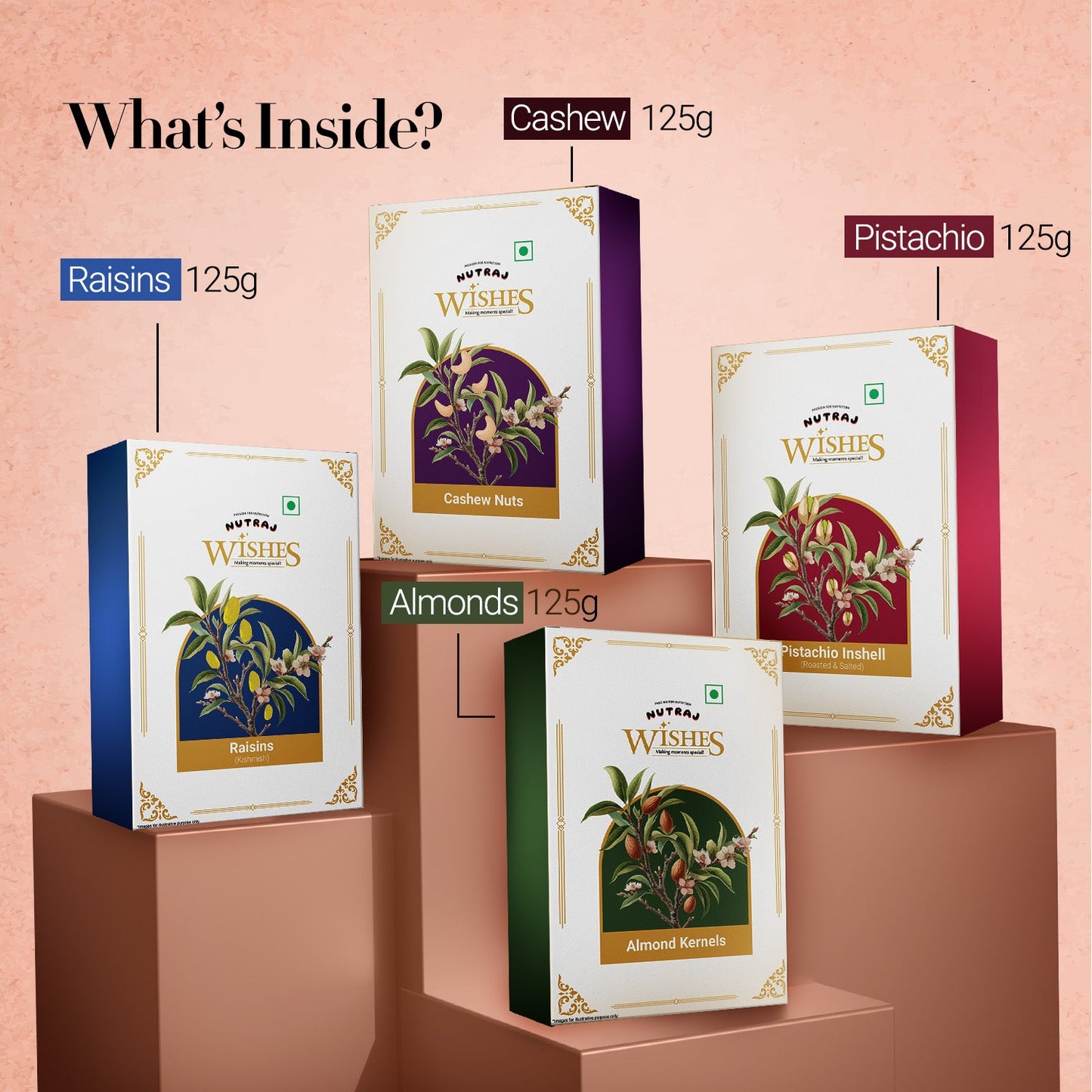 Nutraj Wishes Royal Blossom Diwali Gift Box 500g | GB-151