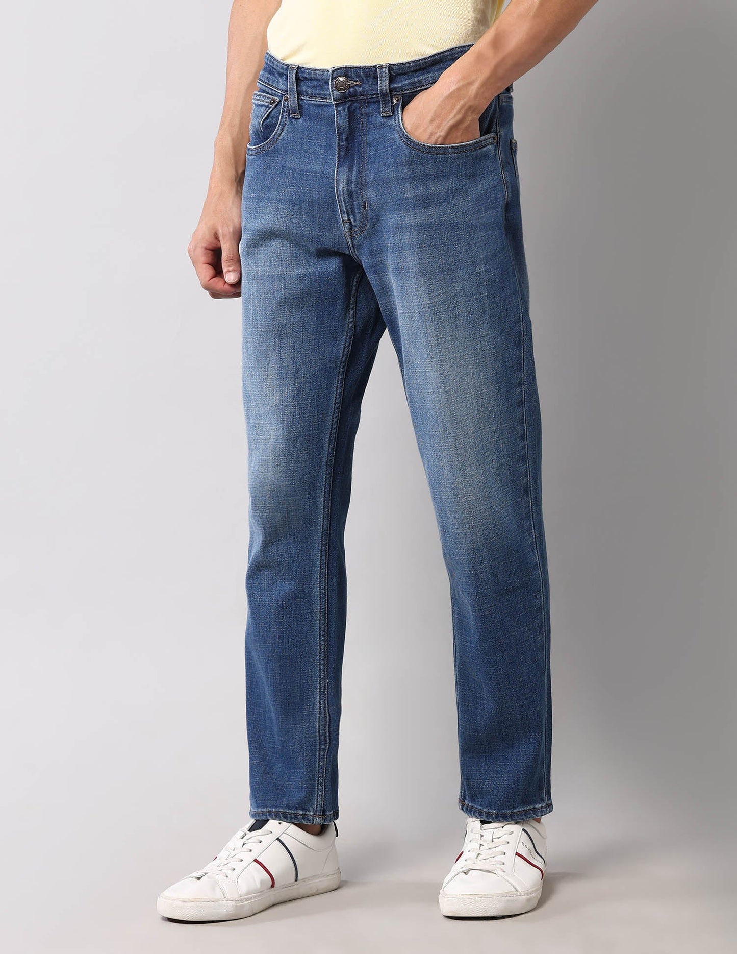 Cole Comfort Cropped Fit Blue Vintage Jeans