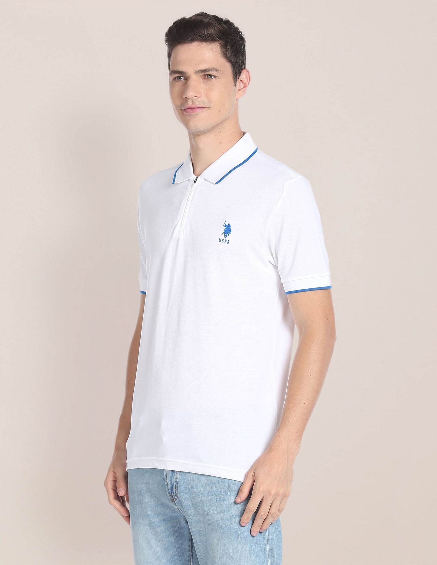 Solid Cotton Polo Shirt
