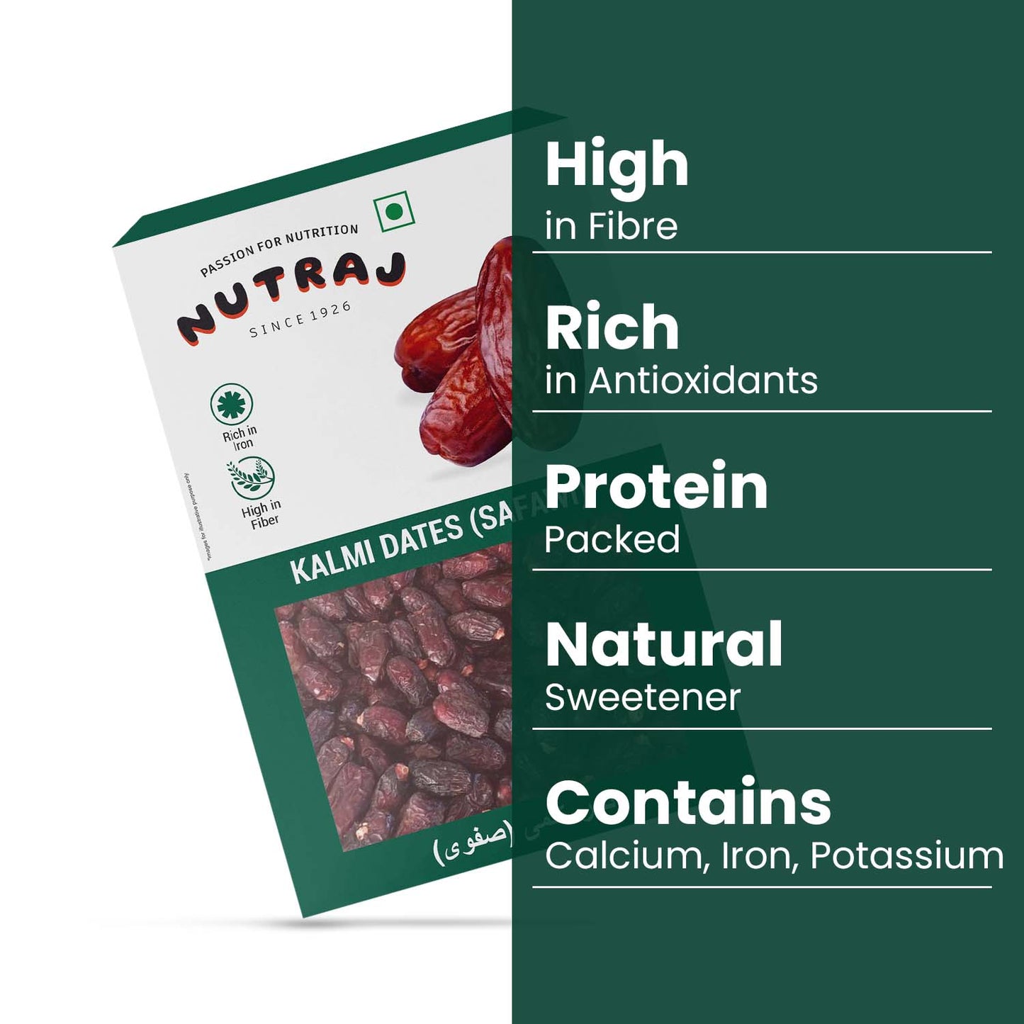 Nutraj Kalmi Dates Khajoor 200 gm