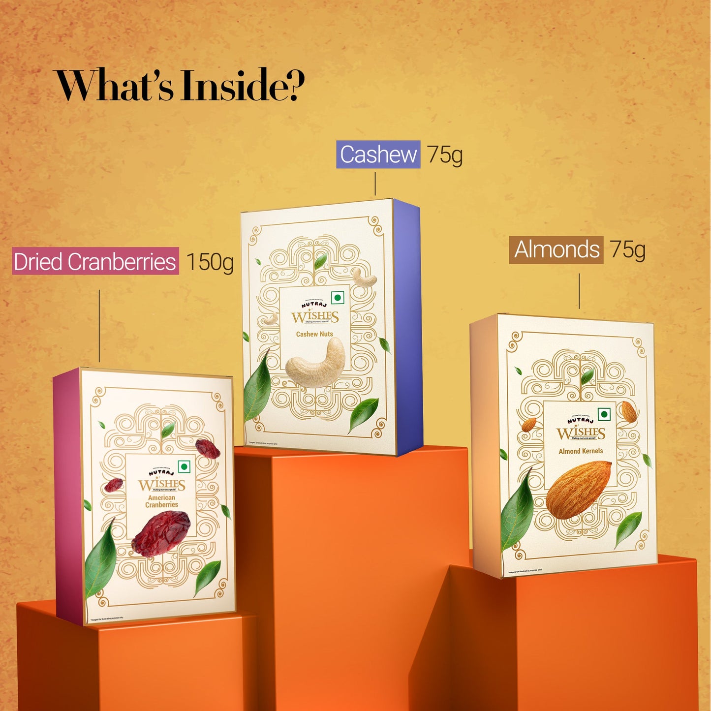 Nutraj Wishes Birds of Bliss Diwali Gift Box 300g | GB-154