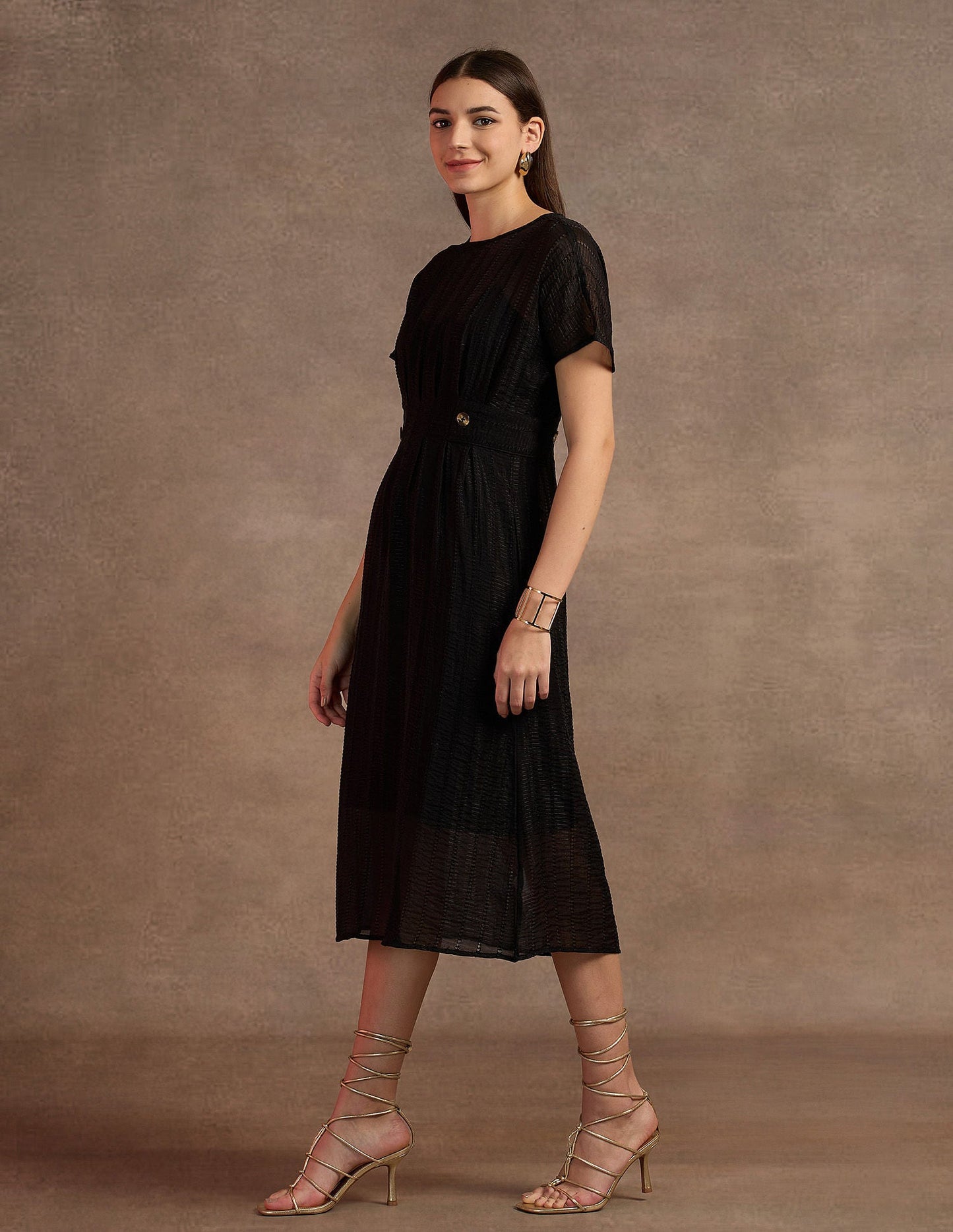 Extended Shoulder Dress