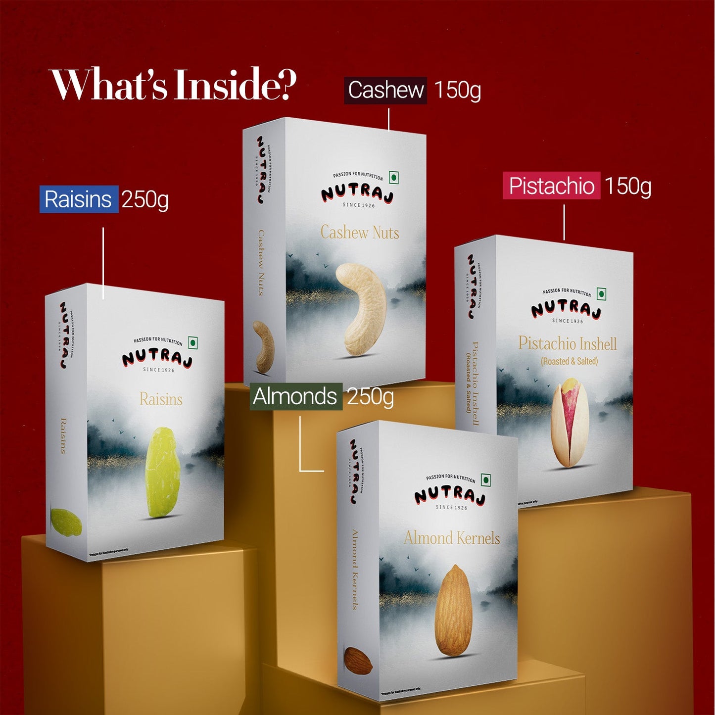 Nutraj Wishes Royal Majesty 800g Diwali Gift Box | GB-81