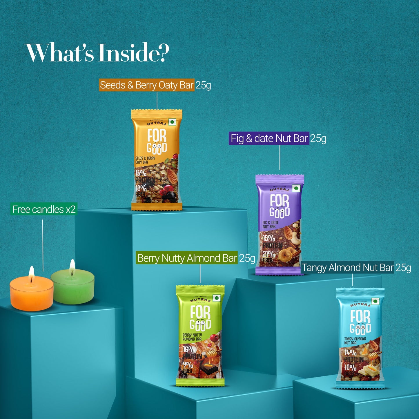 Nutraj Diwali Gift Box 100gm With 2 Candles