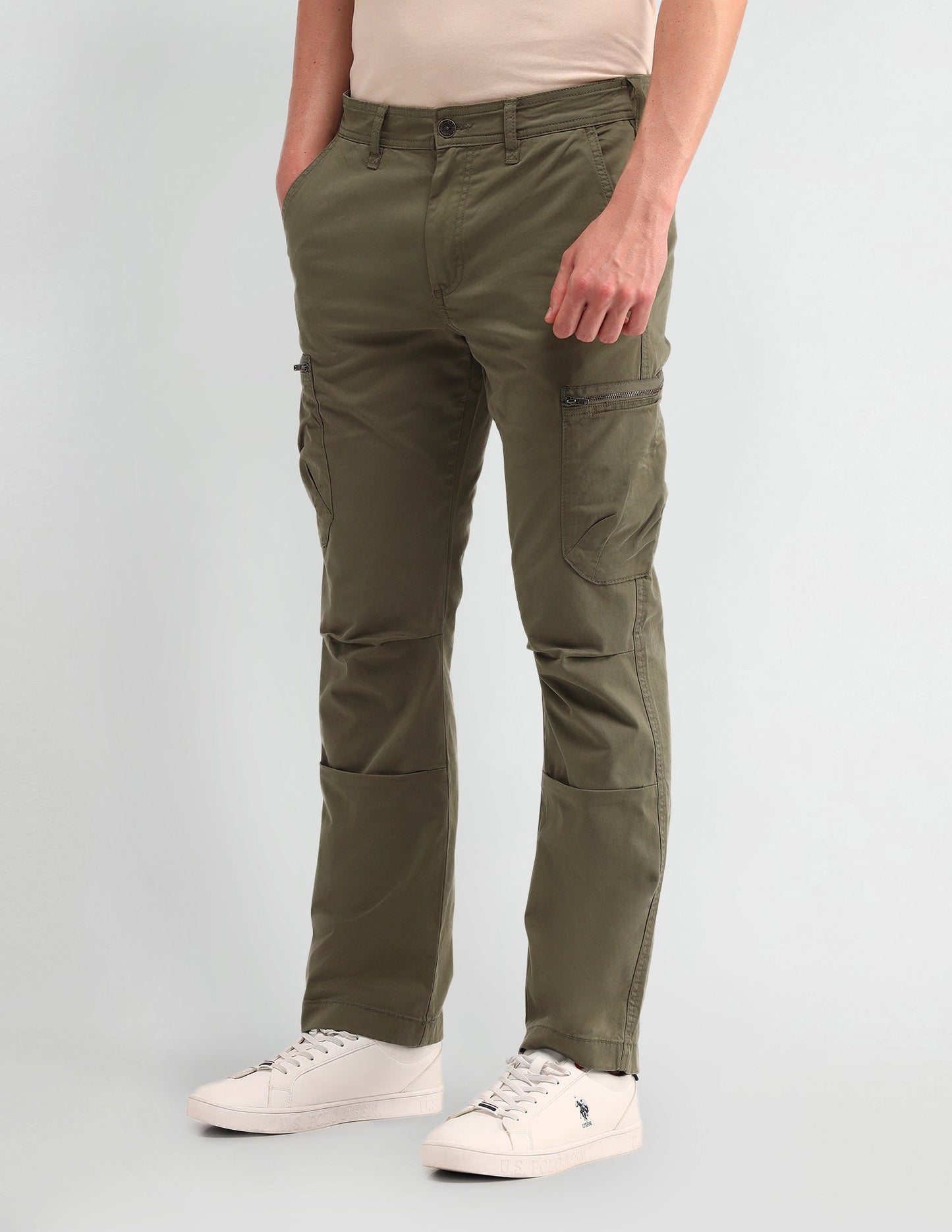 Straight Solid Trousers