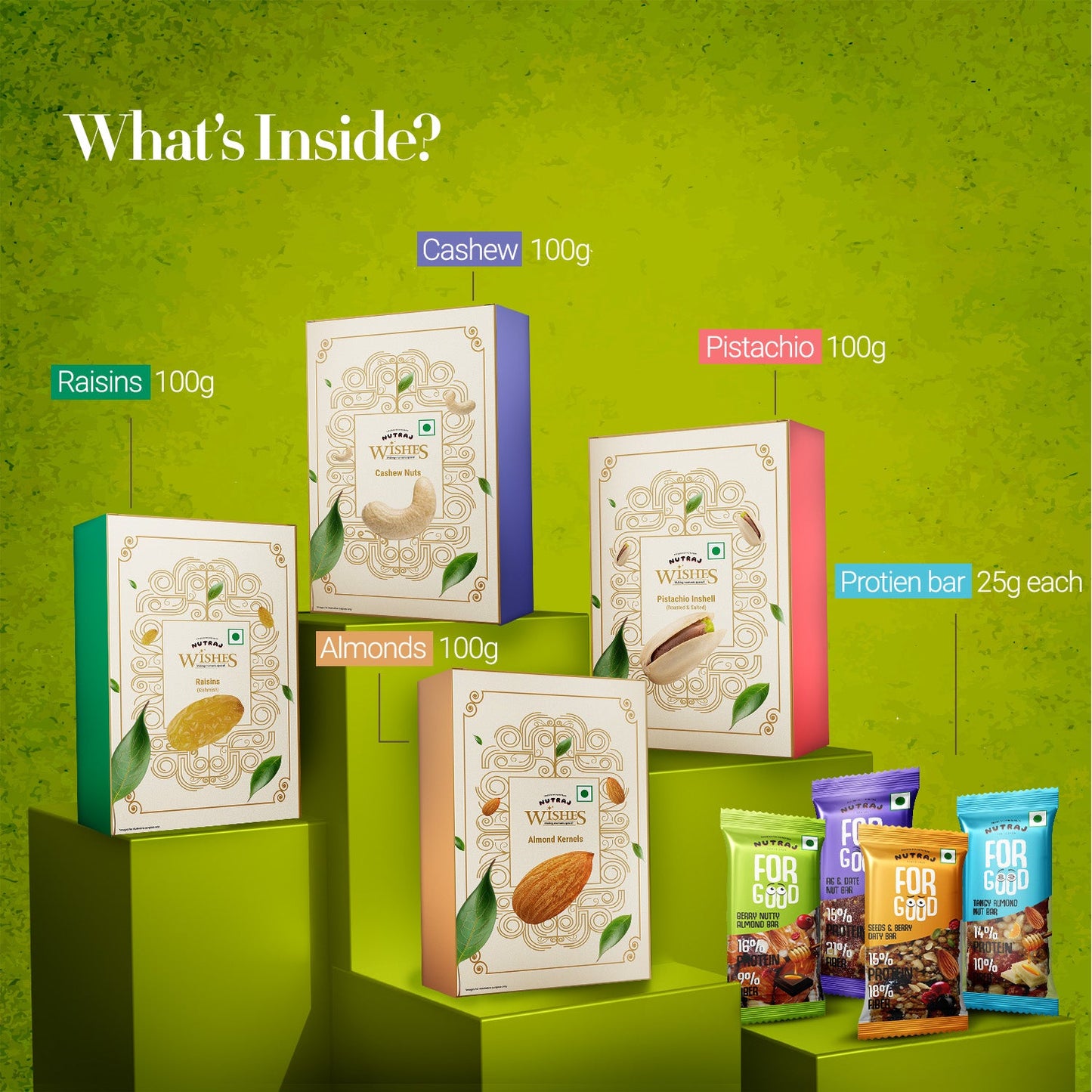 Nutraj Wishes Healthy Goodness Diwali Gift Box 500g | GB - 87