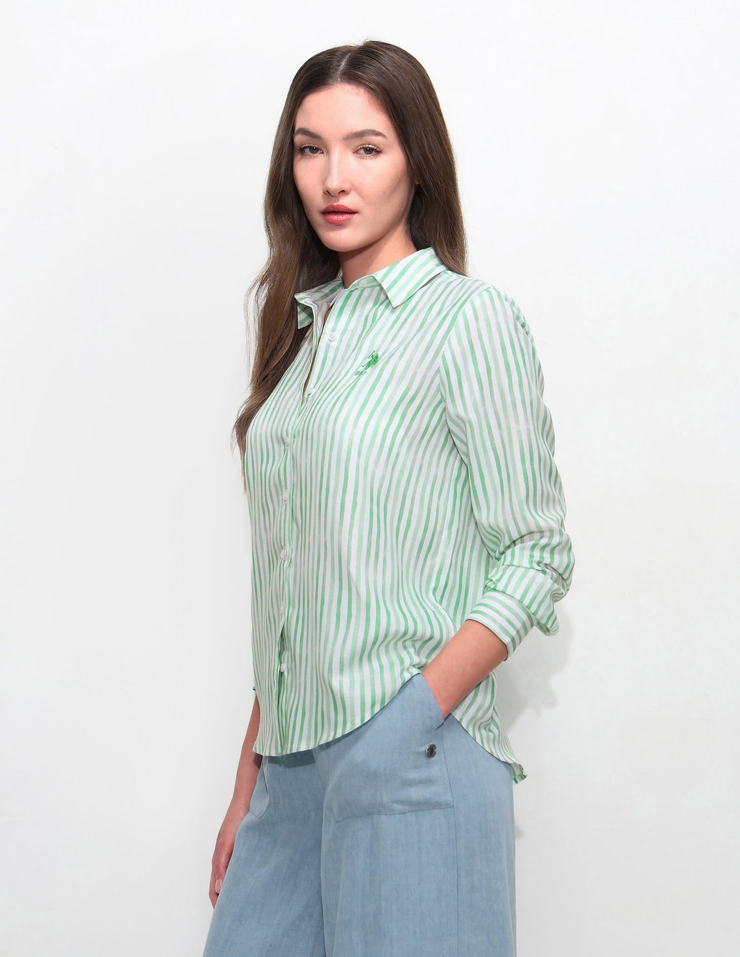 Regular Fit Vertical Striped Shirt
