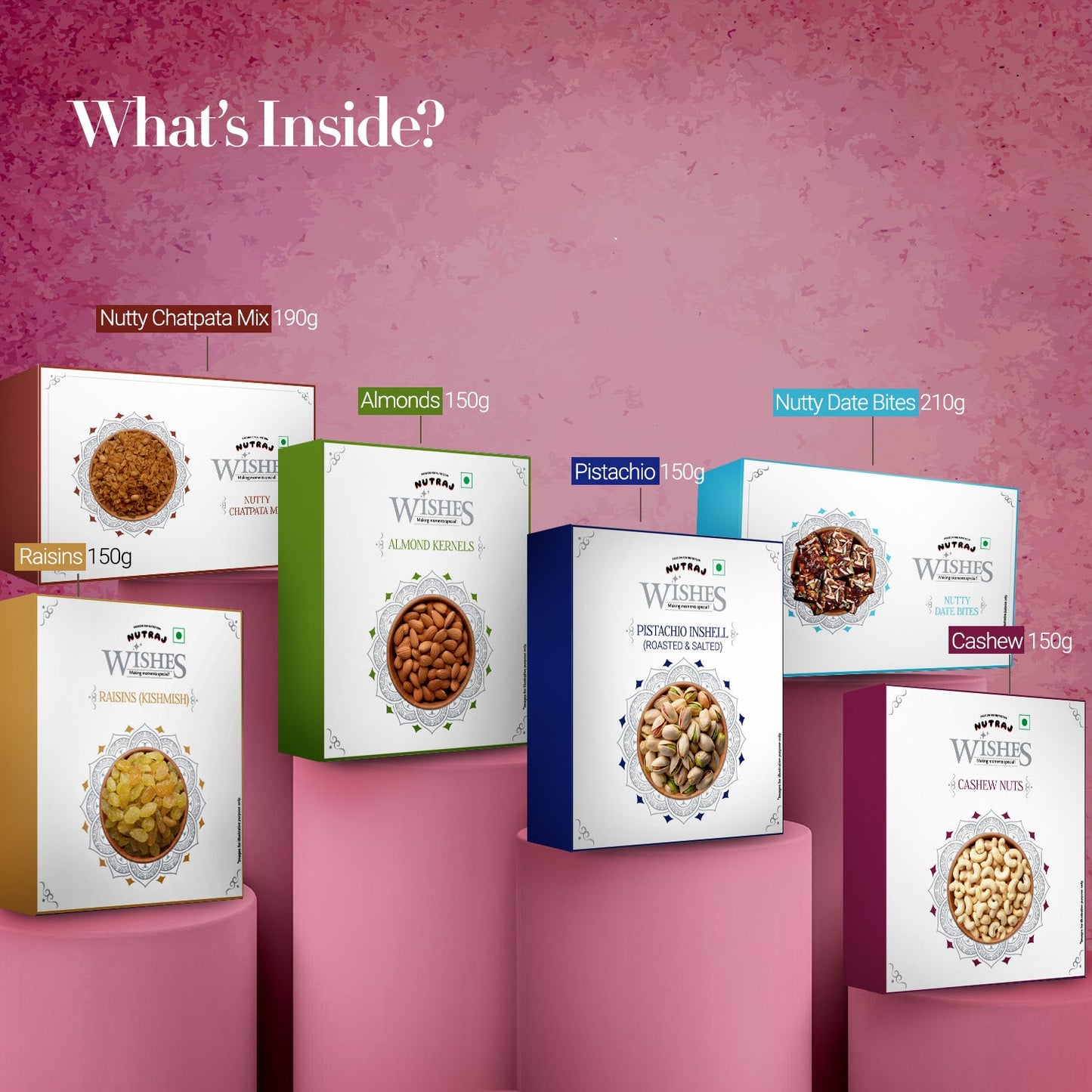 Nutraj Wishes Double Delight 1 Kg Diwali Gift Box | GB-88