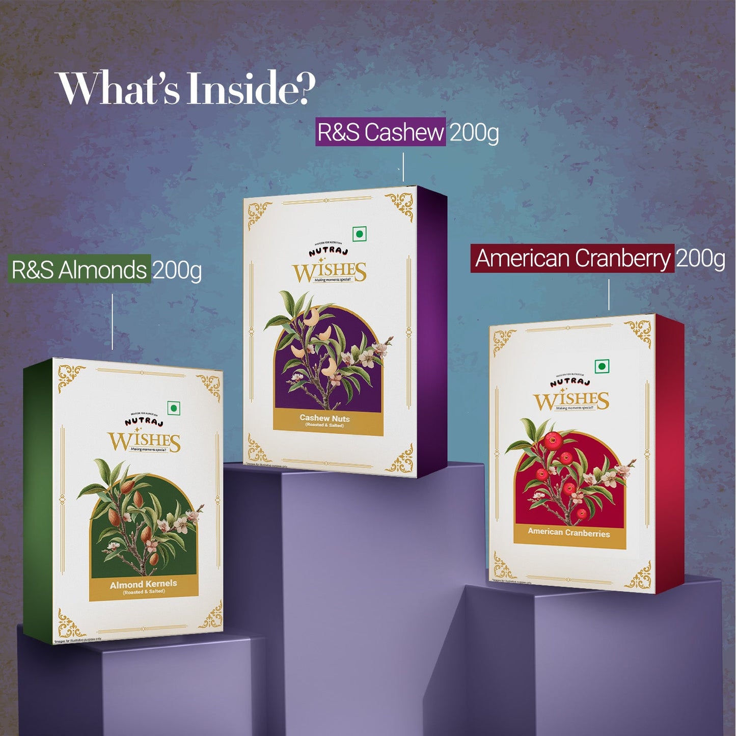 Nutraj Wishes Regal Elegance Diwali Gift Box 600g | GB-157