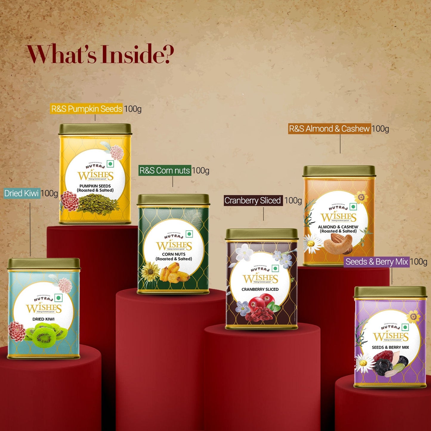 Nutraj Wishes Tradition & Treats 600g Diwali Gift Box |  GB-159