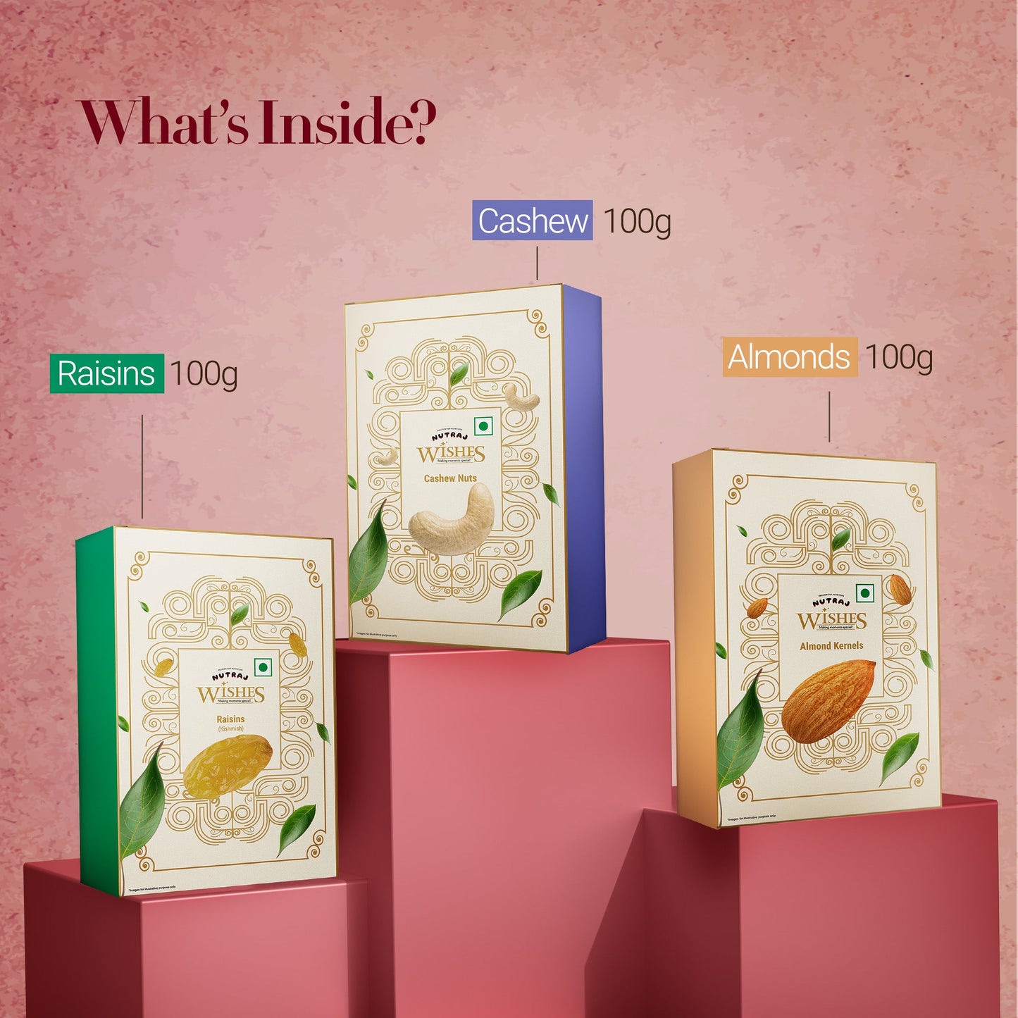 Nutraj Wishes Leafy Wispers 300g Diwali Gift Box | GB-152