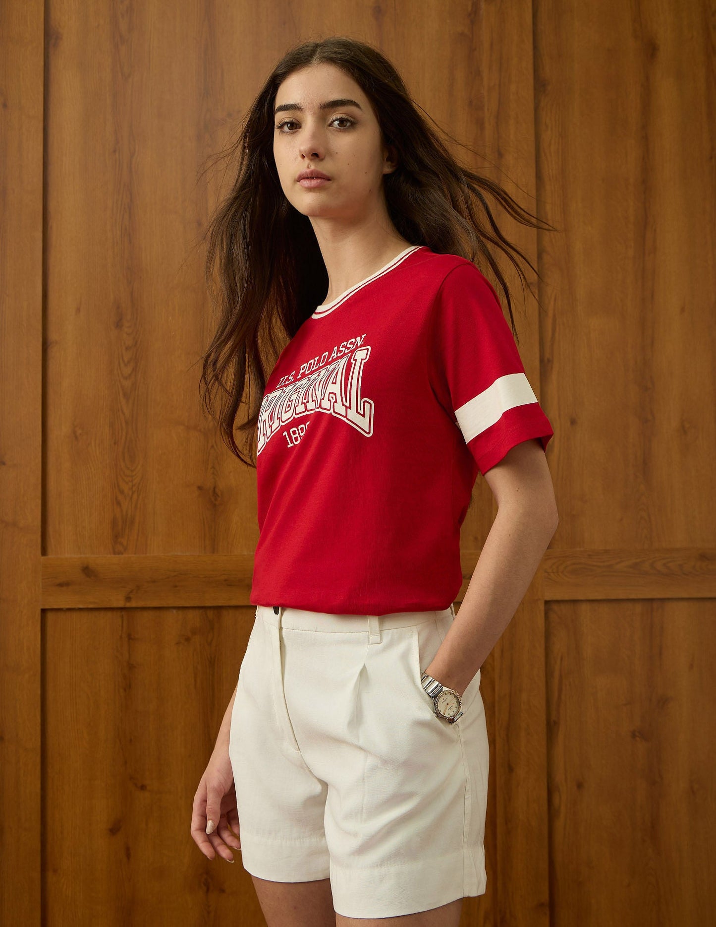 Brand Printed Boxy Fit T-Shirt