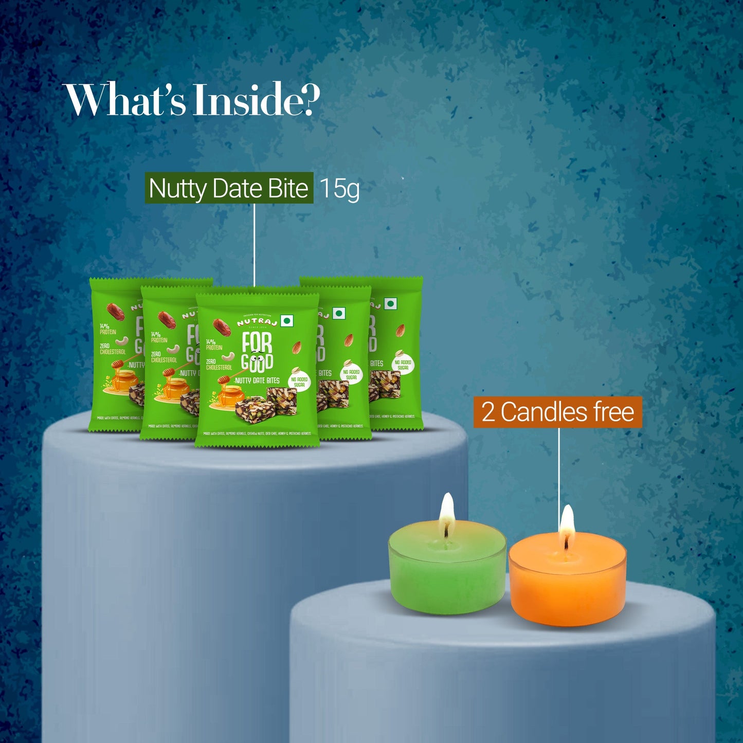 Nutraj Diwali Gift Box 75g With 2 Candles