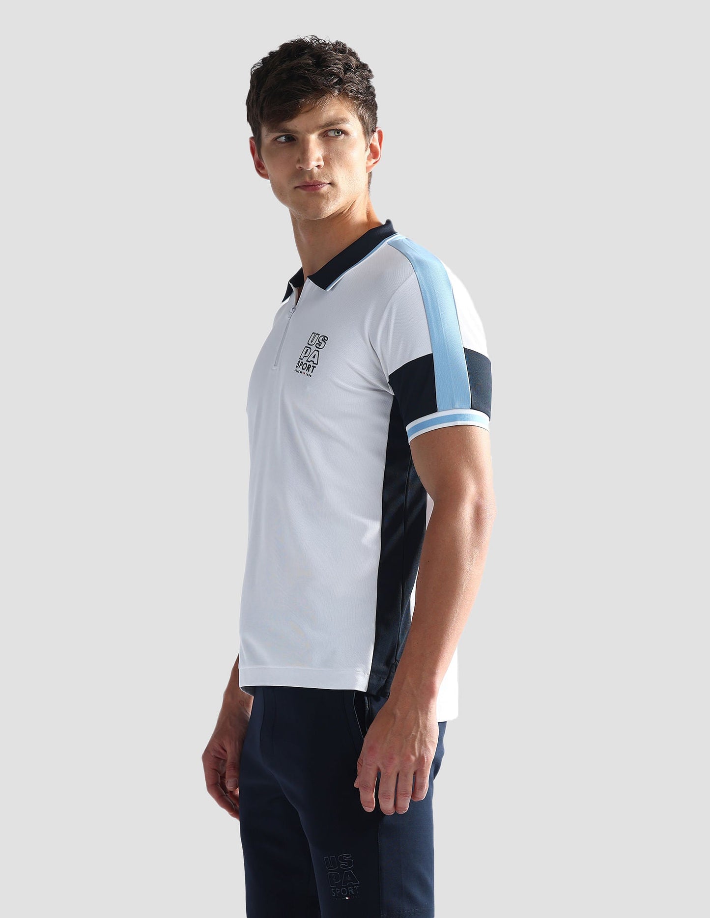 Colour Block Slim Polo Shirt