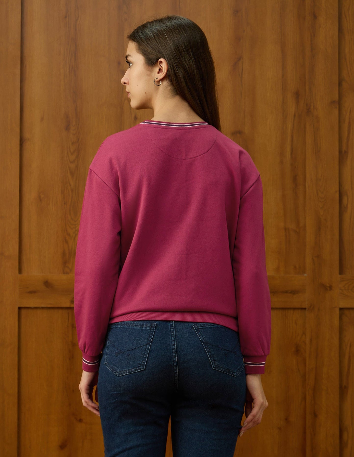Solid Drop Shoulder Sweatshirt