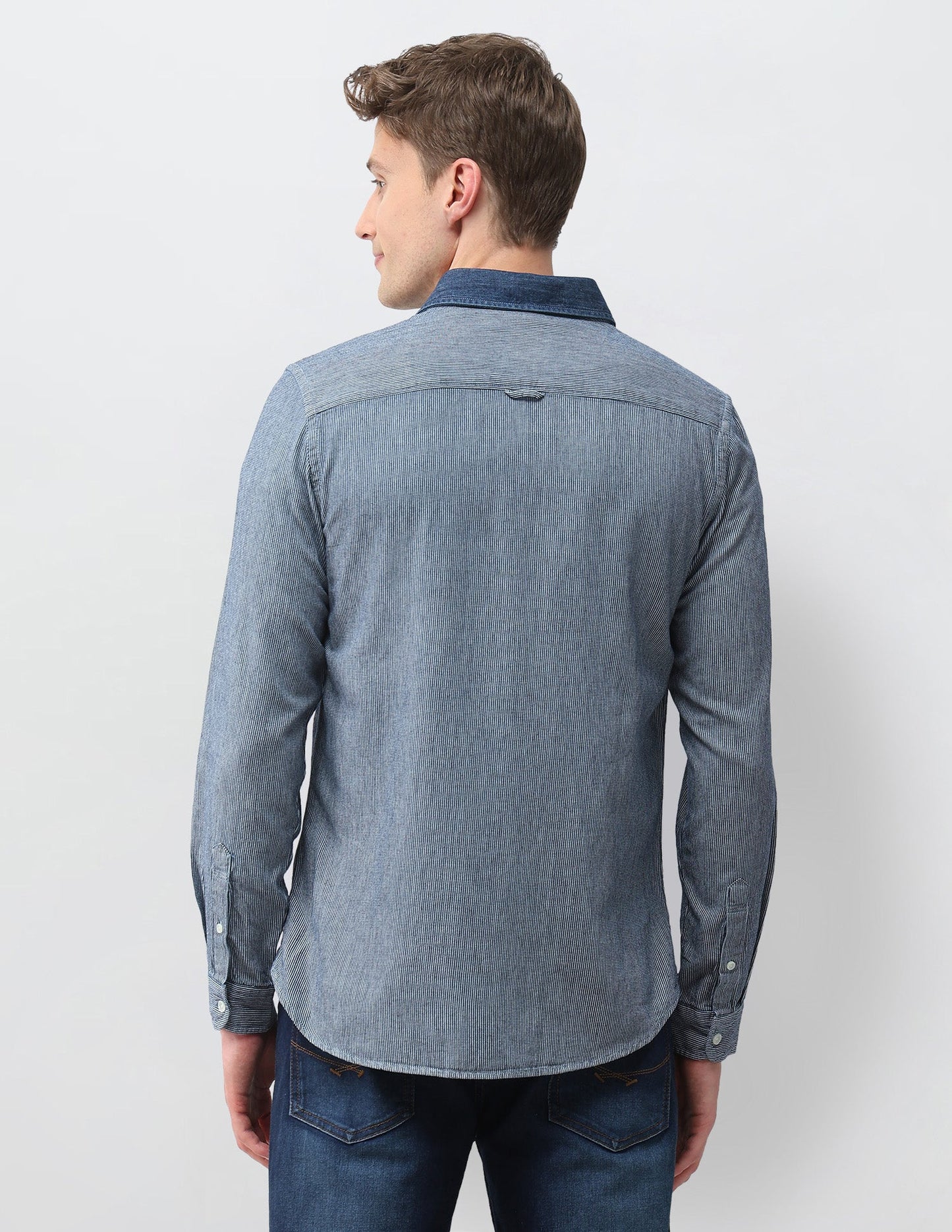 Vertical Striped Twill Shirt