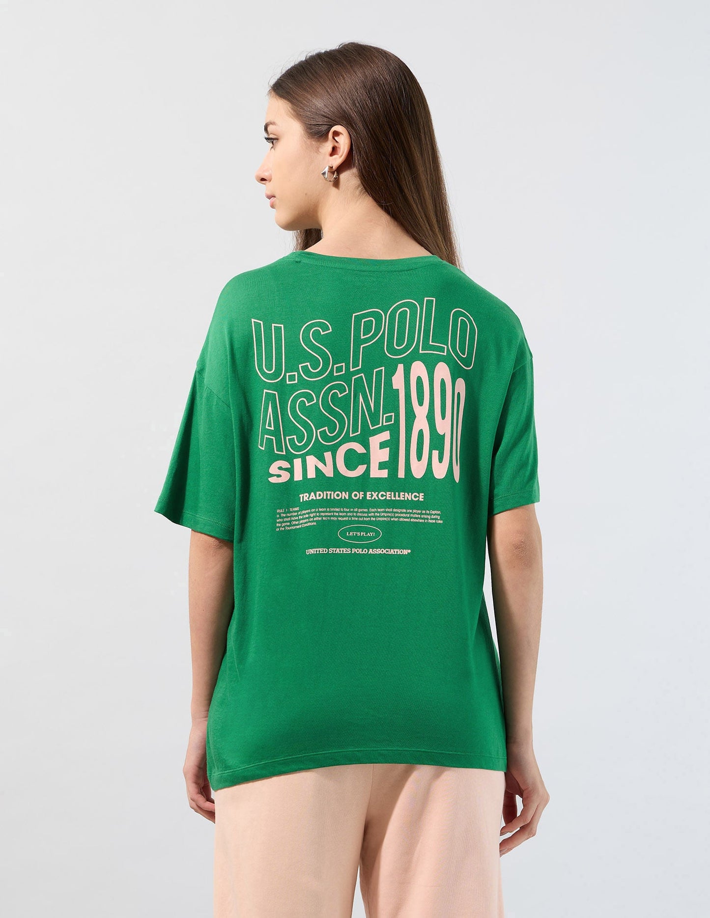 On The Go Brand Printed Boyfriend Fit T-Shirt