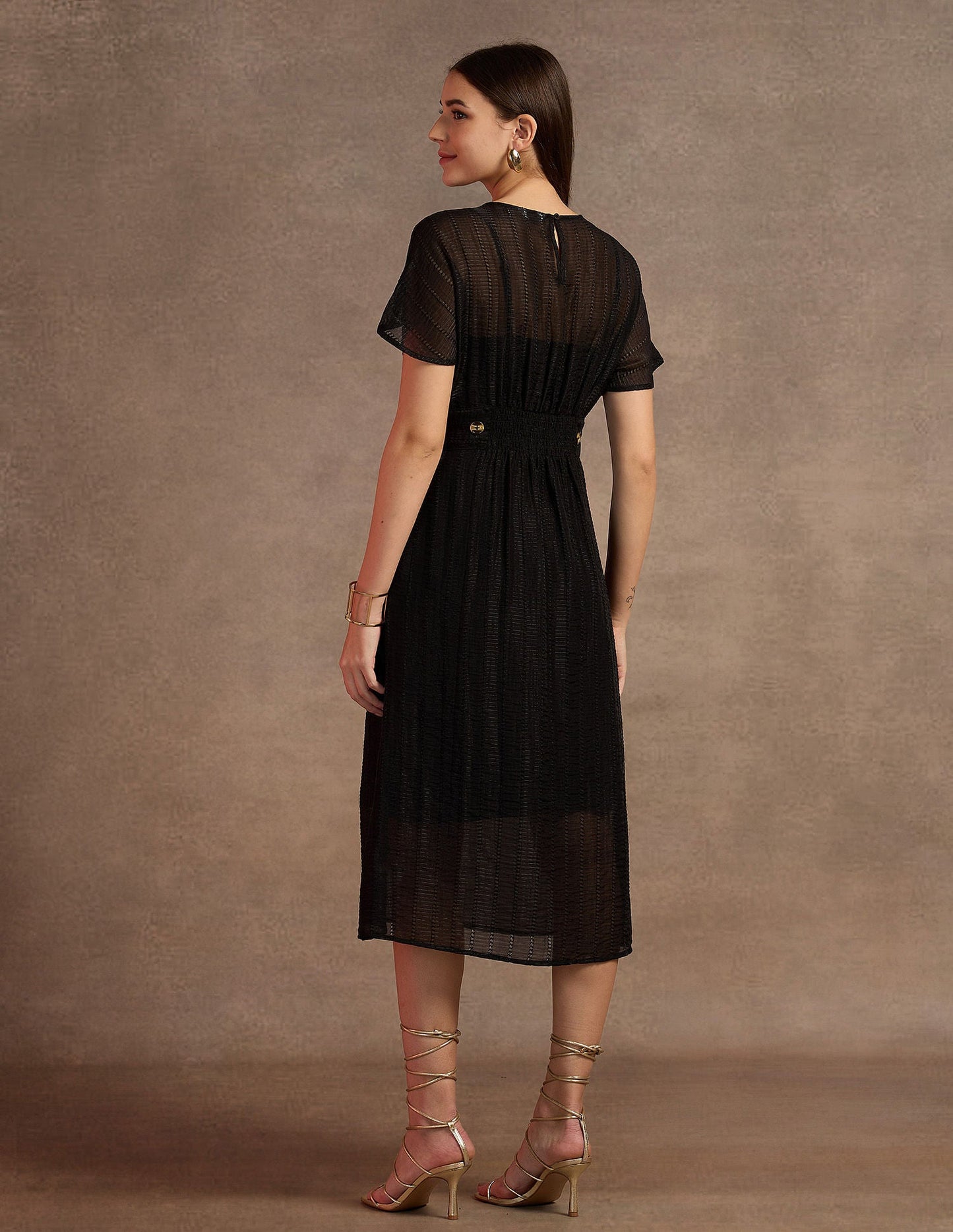 Extended Shoulder Dress