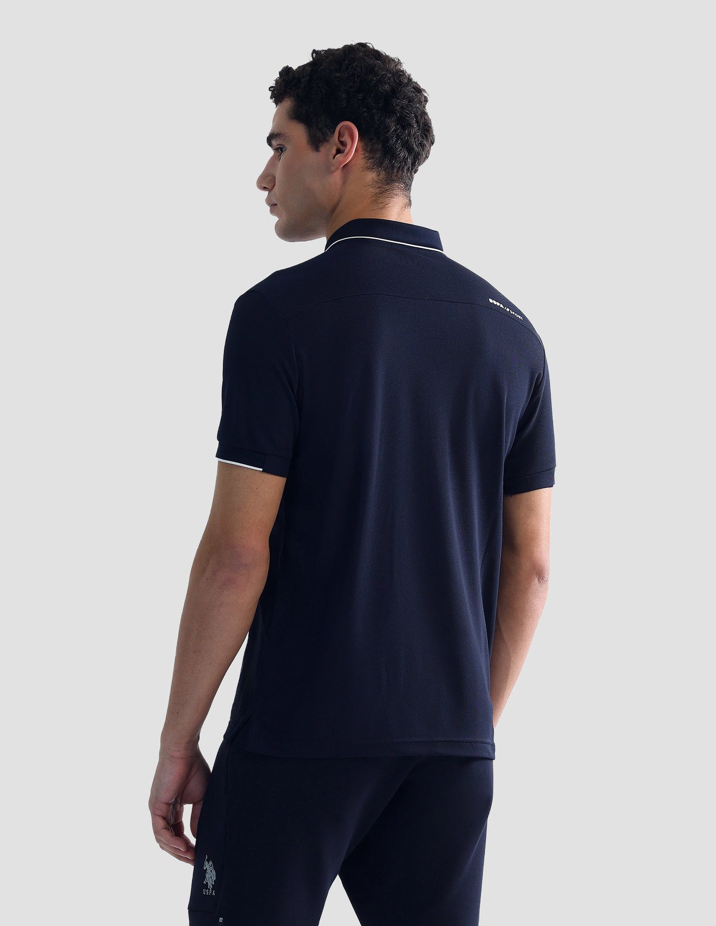 Solid Slim Fit Active Polo Shirt