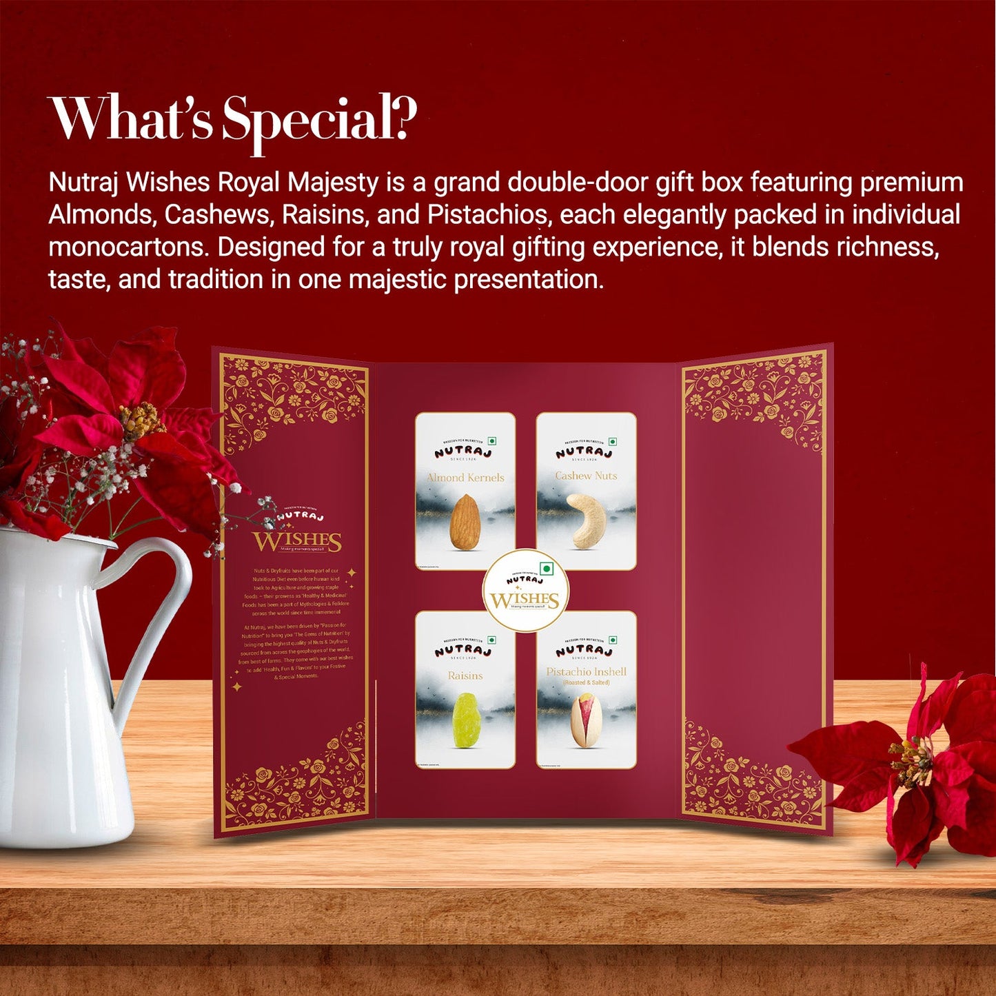 Nutraj Wishes Royal Majesty 800g Diwali Gift Box | GB-81