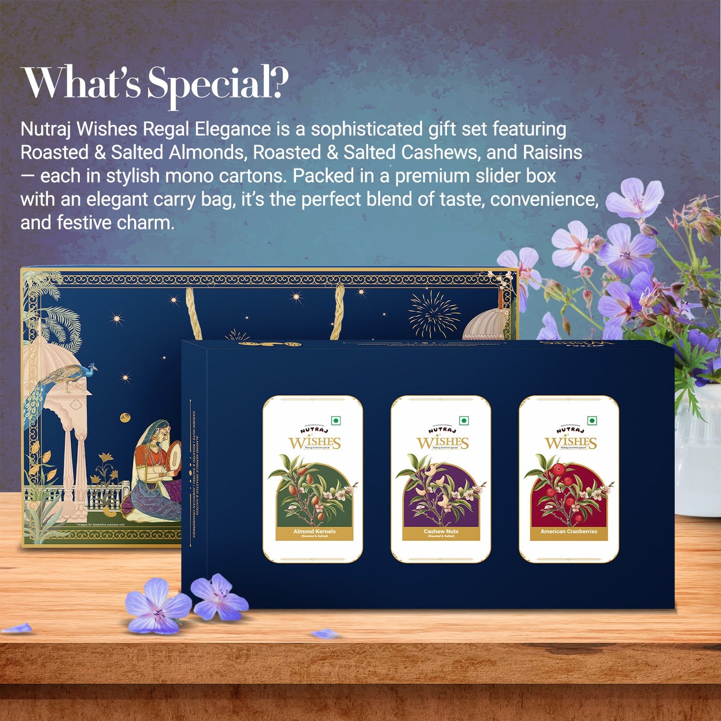 Nutraj Wishes Regal Elegance Diwali Gift Box 600g | GB-157
