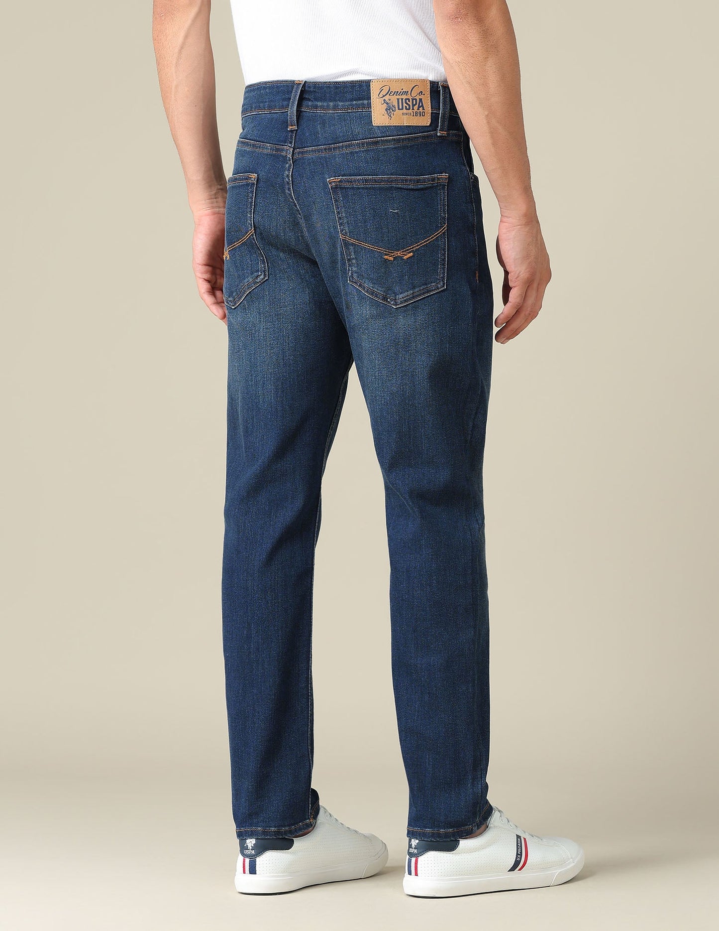 Cole Comfort Cropped Fit Blue Jeans