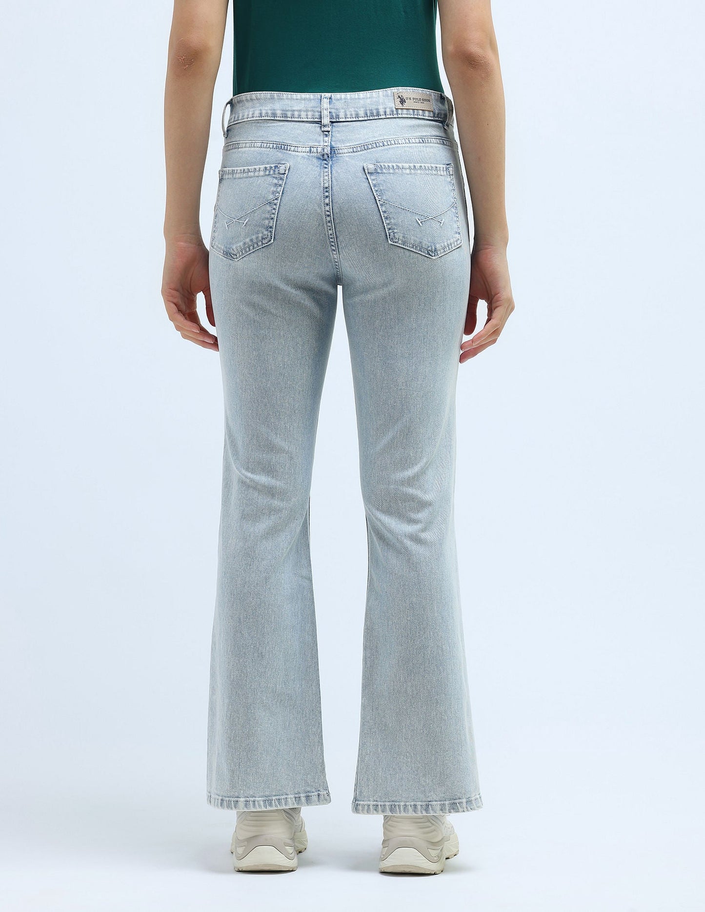 Mid Rise Boot Cut Jeans