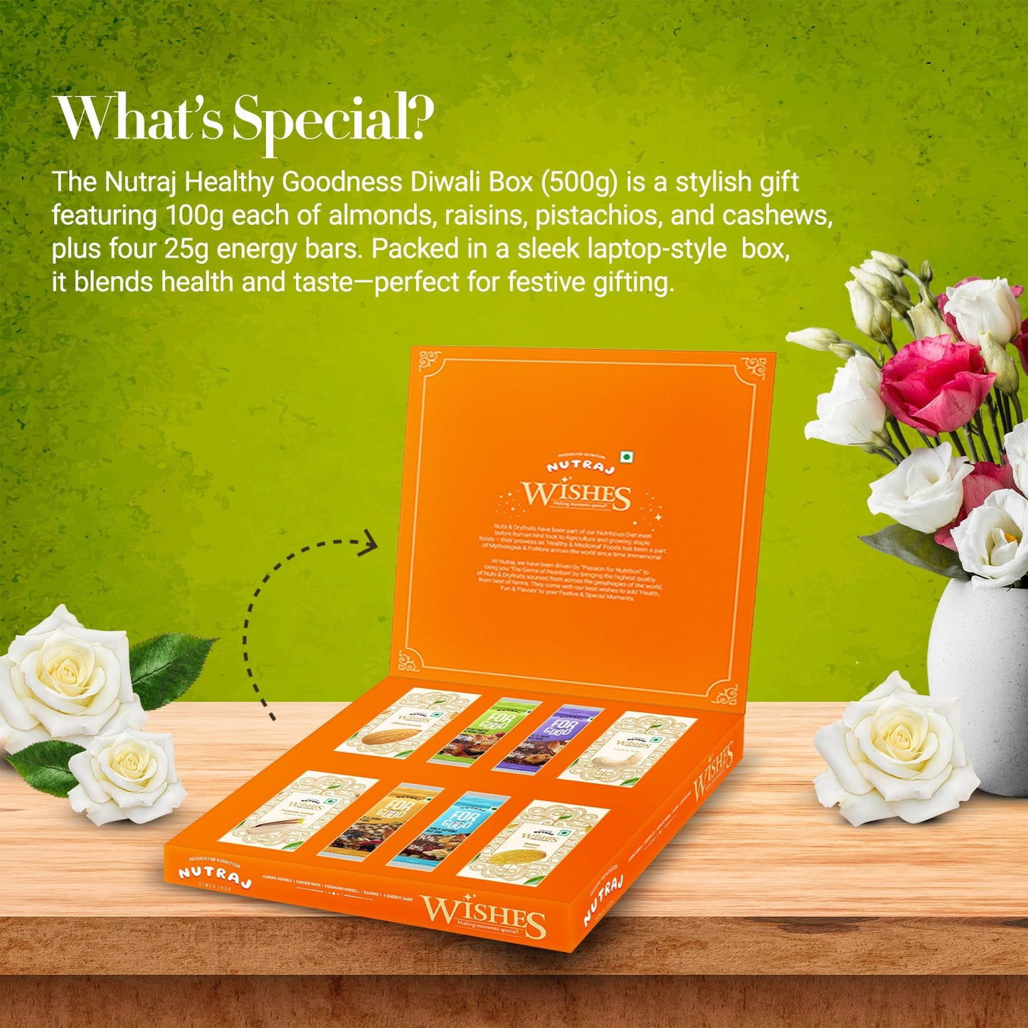 Nutraj Wishes Healthy Goodness Diwali Gift Box 500g | GB - 87