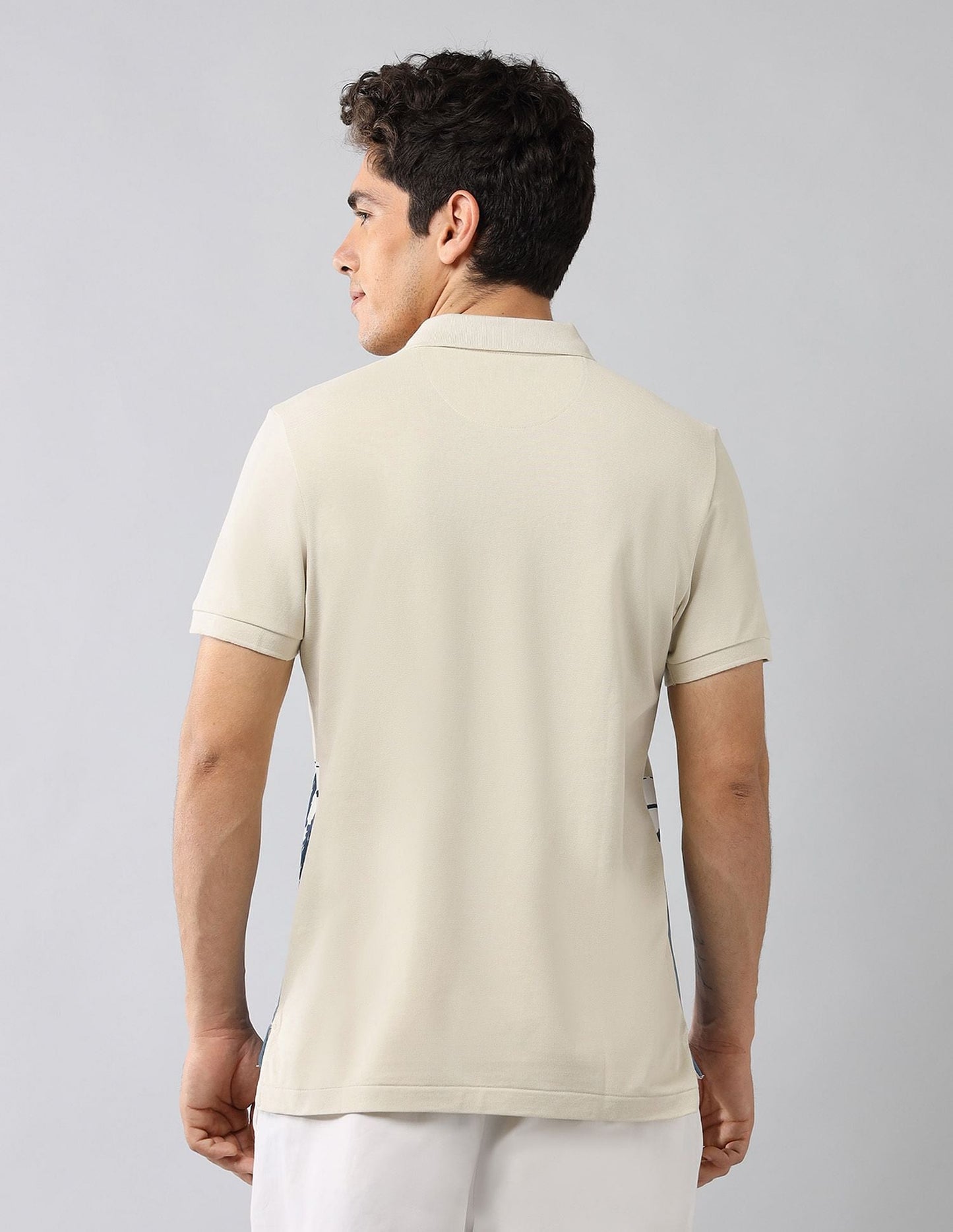 Brand Printed Muscle Fit Polo Shirt