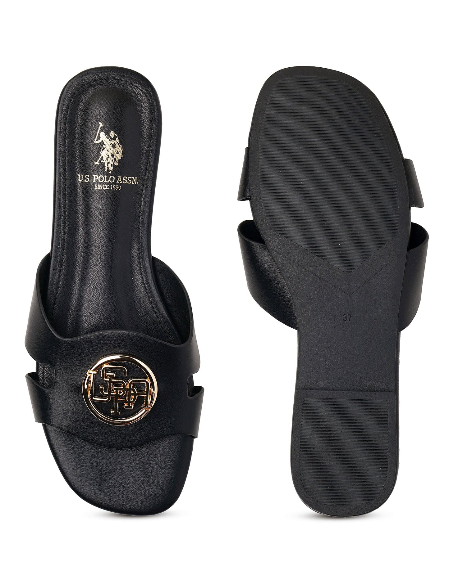 Logo Accent Vamp Strap Perla Sandals