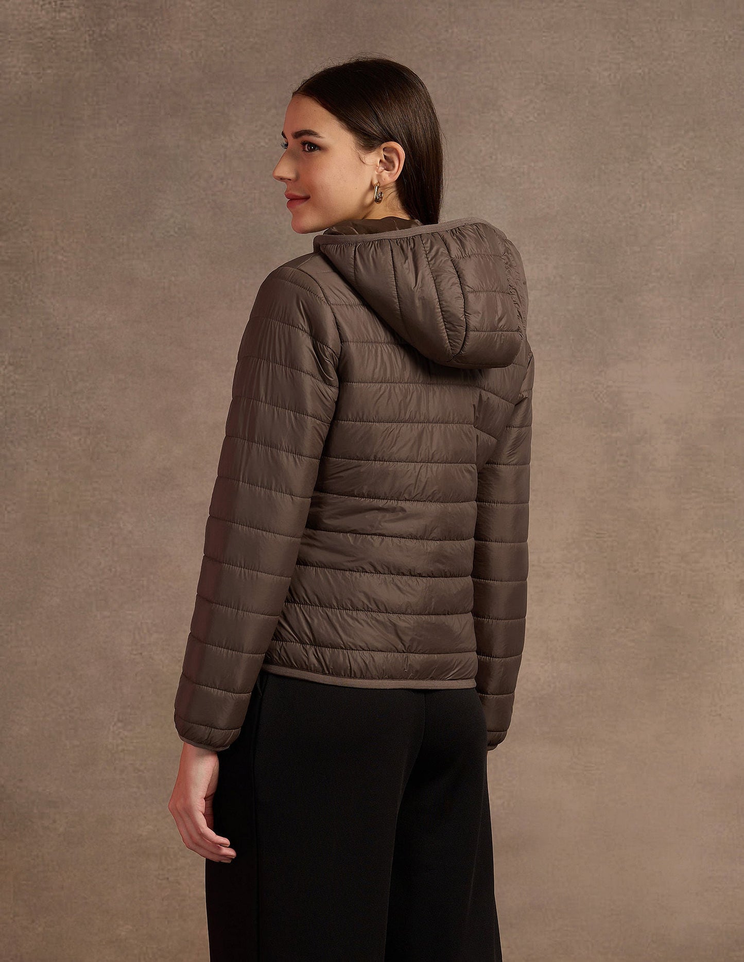 Hooded Nylon Puffer Jacket