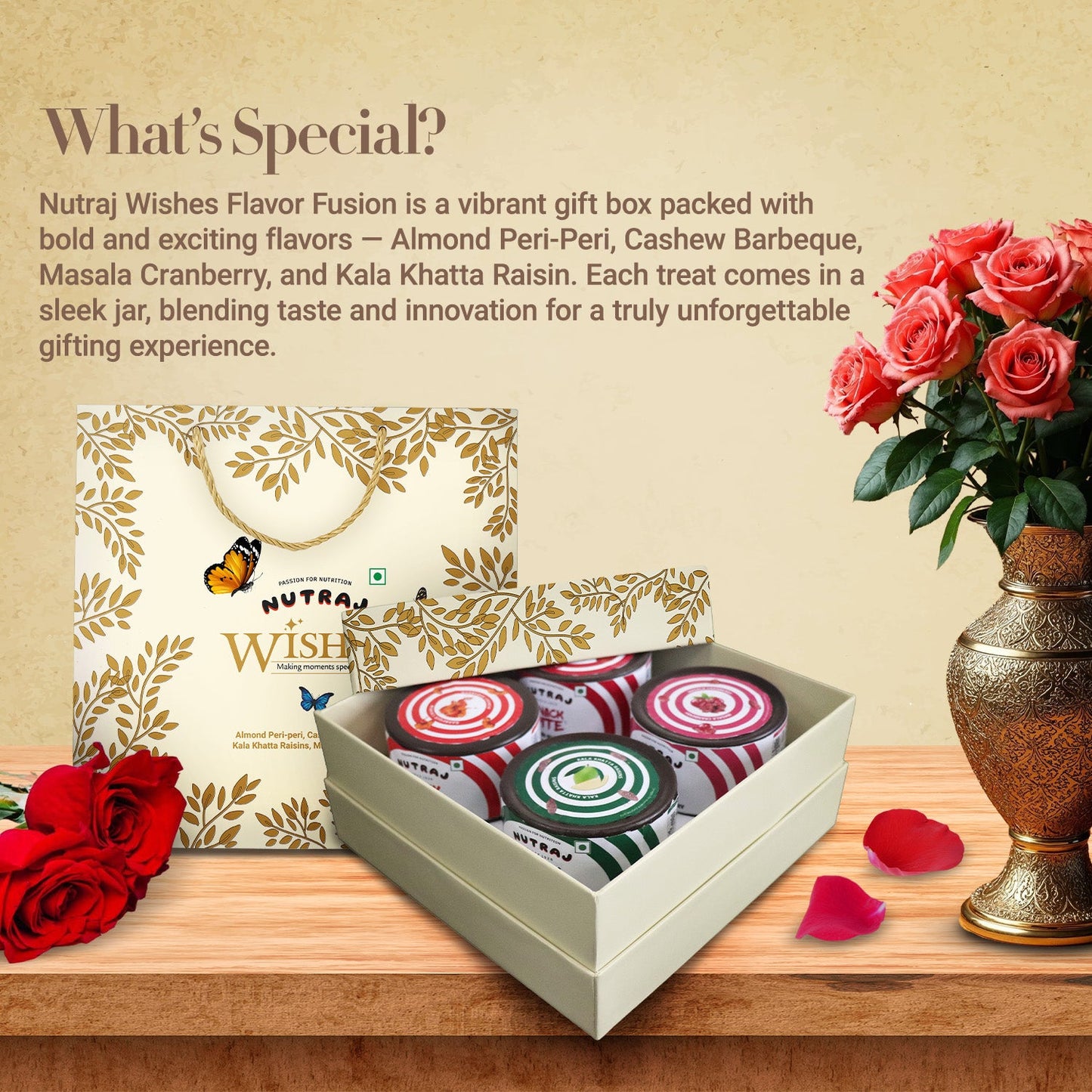 Nutraj Wishes Flavor Fusion 400g Diwali Gift Box |  GB-155