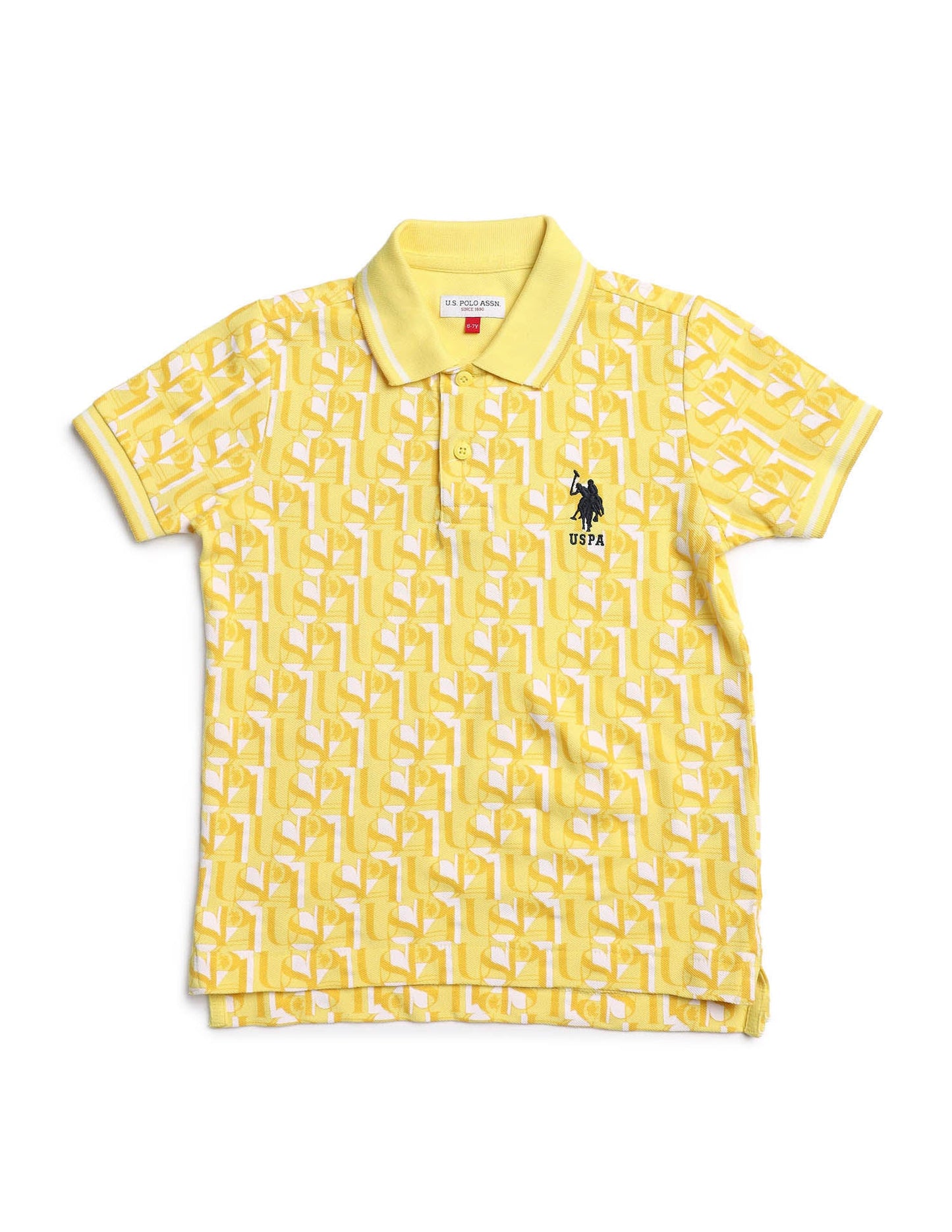 Boys All Over Printed Regular Fit Polo Shirt