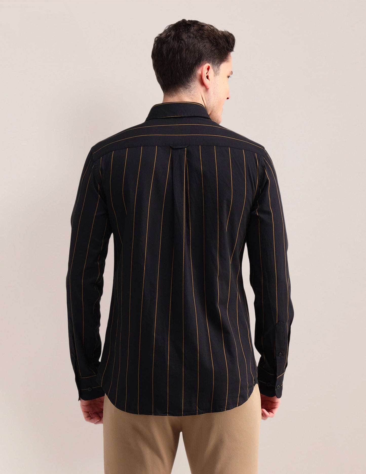 Tailored Fit Twill Striped Shirt