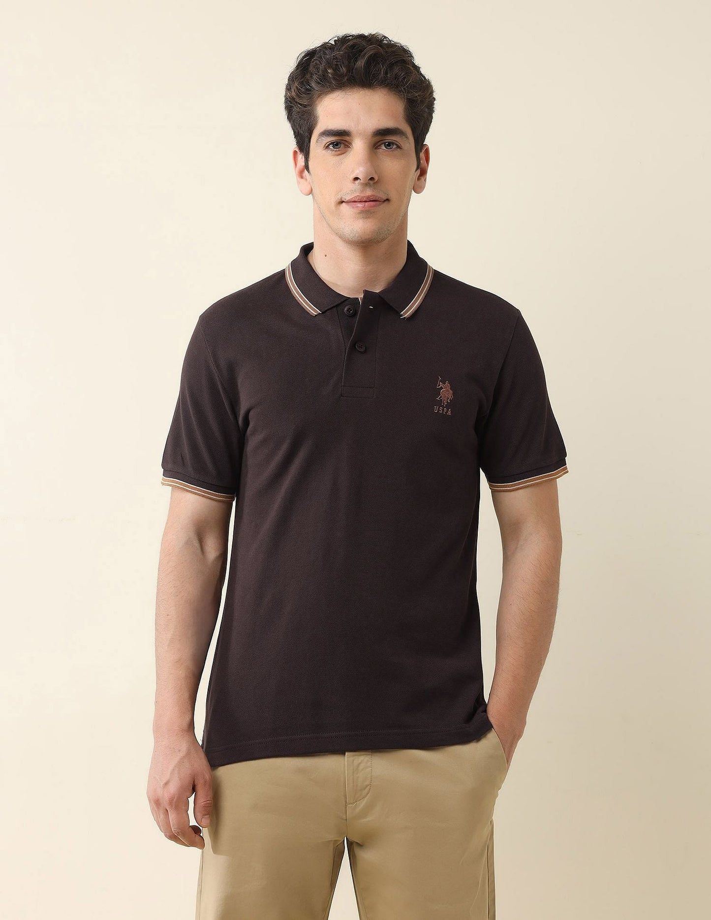 Slim Fit Solid Polo Shirt