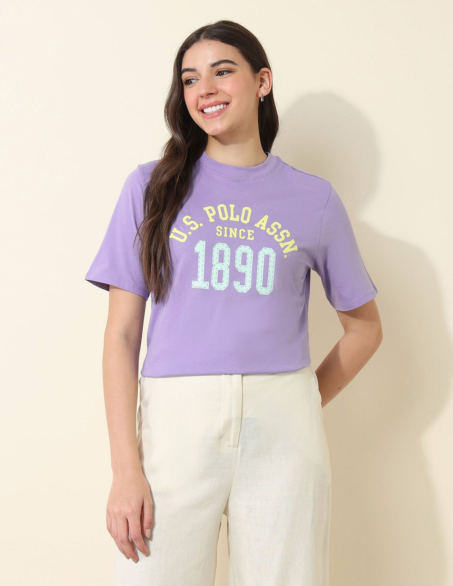 Boxy Fit Brand Printed T-Shirt