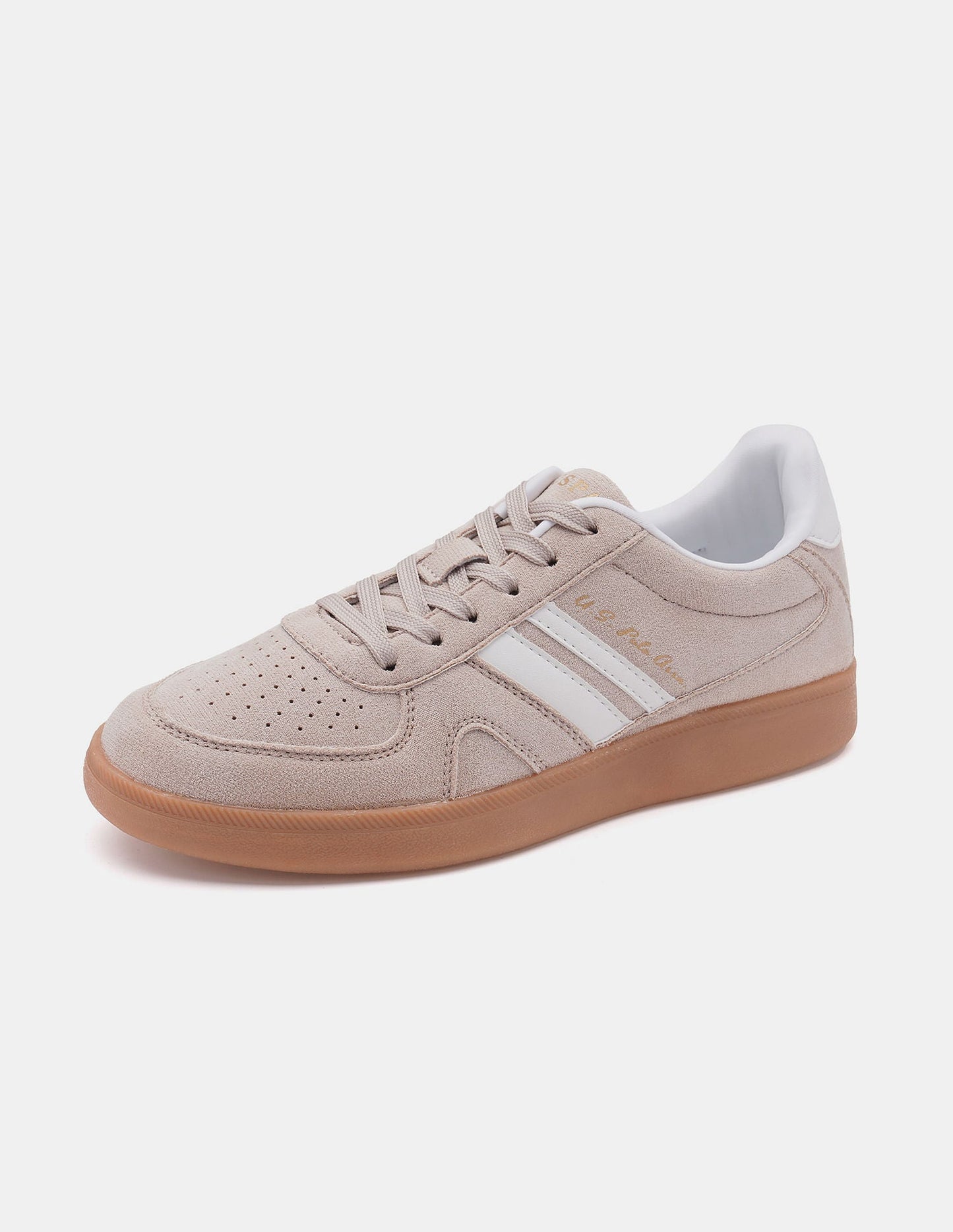 Women Round Toe Edda Striped Sneakers