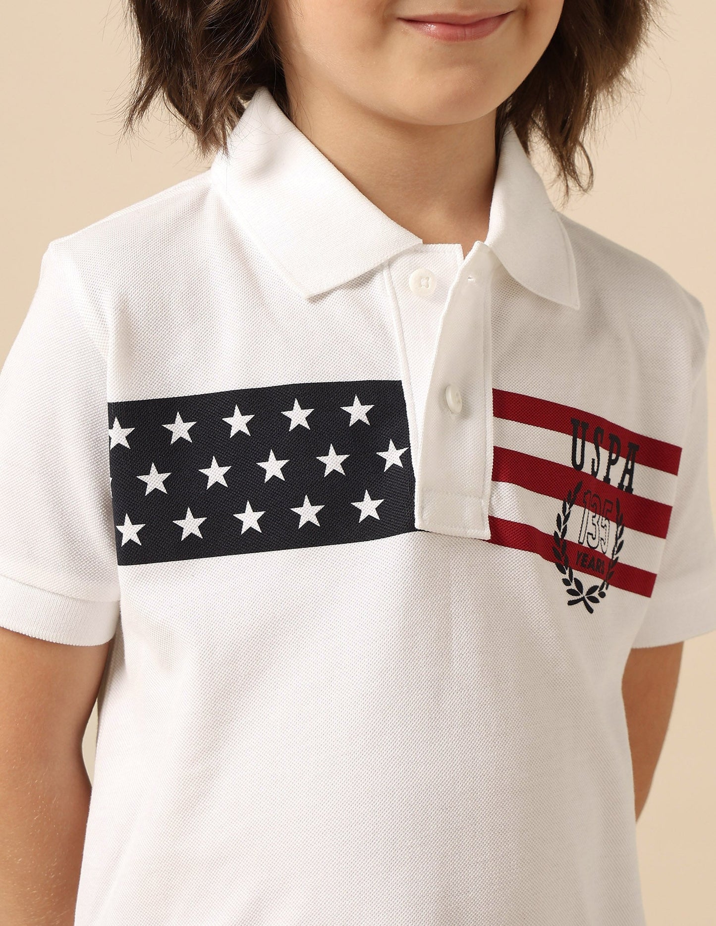 Boys Graphic Printed Regular Fit Polo Shirt