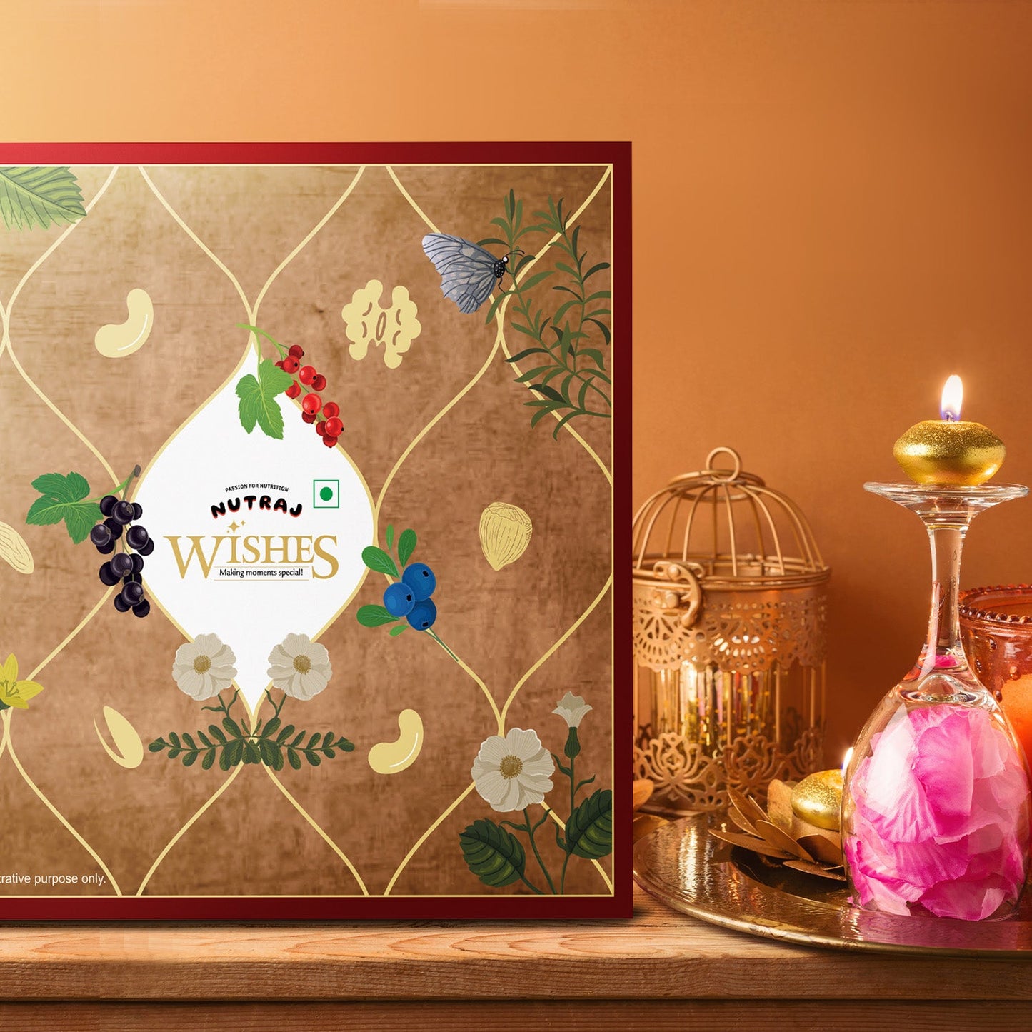 Nutraj Wishes Tradition & Treats 600g Diwali Gift Box |  GB-159