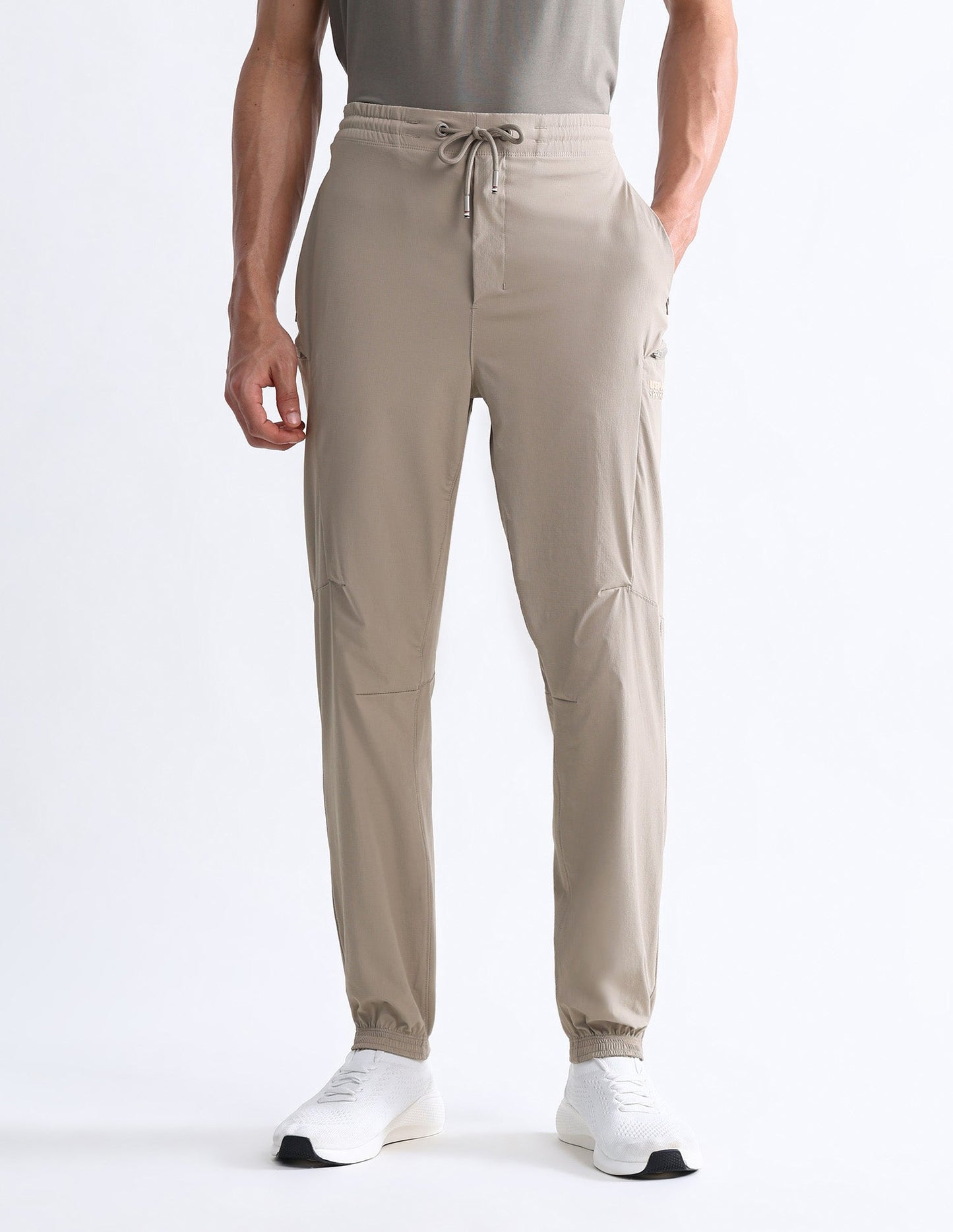 Solid Slim Fit Active Joggers