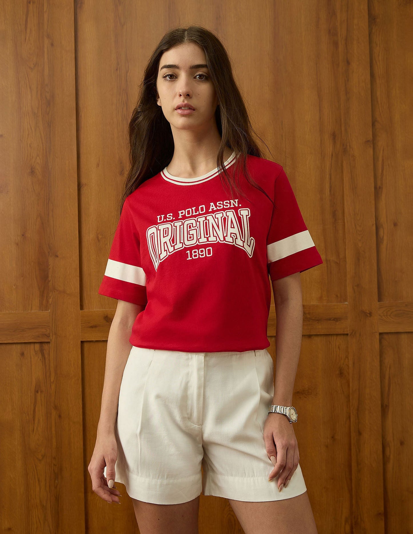 Brand Printed Boxy Fit T-Shirt
