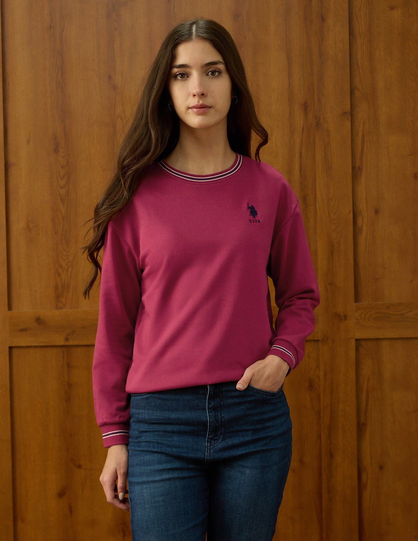 Solid Drop Shoulder Sweatshirt