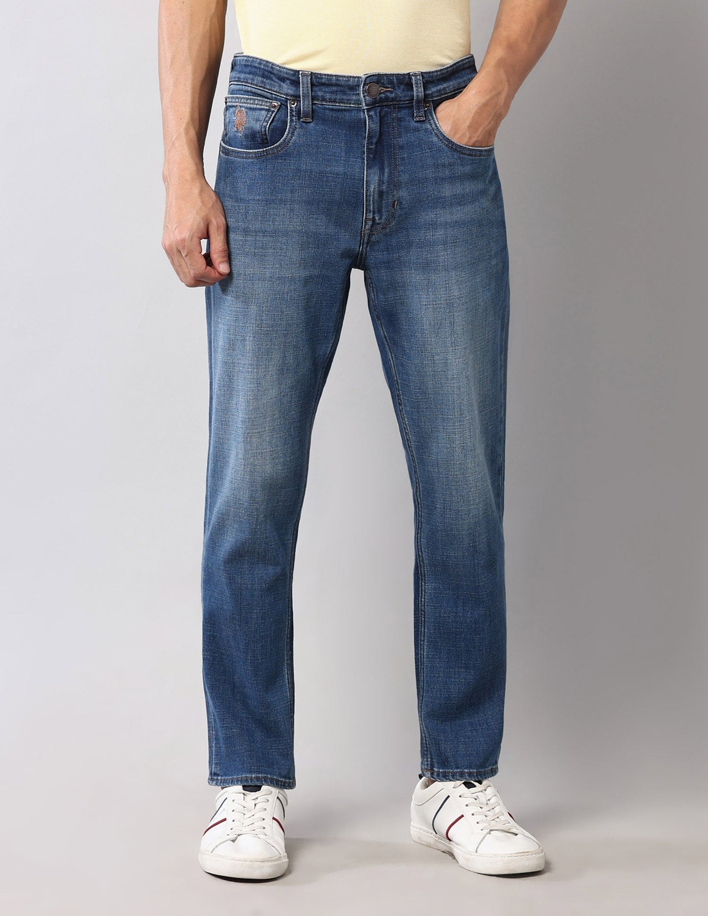 Cole Comfort Cropped Fit Blue Vintage Jeans