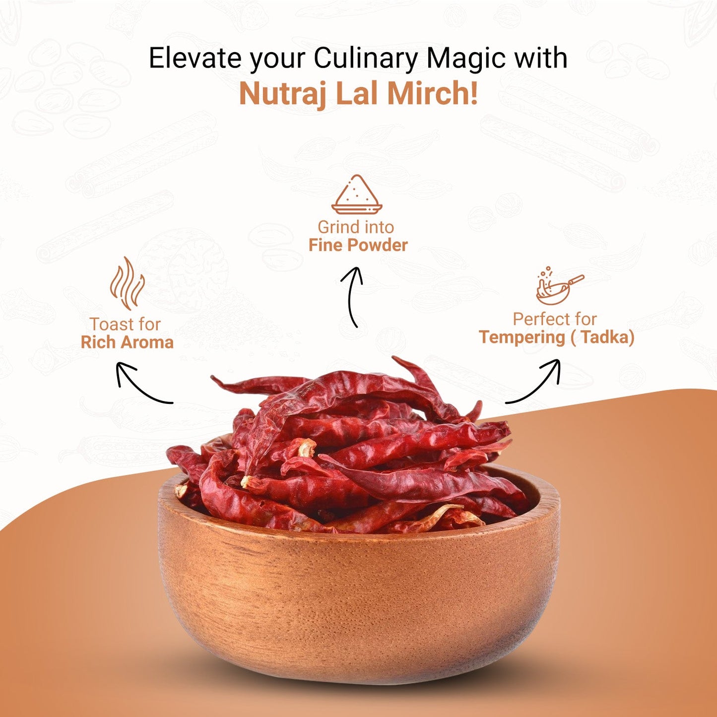 Nutraj Whole Red Chilli (Sabut Lal Mirch) 200g