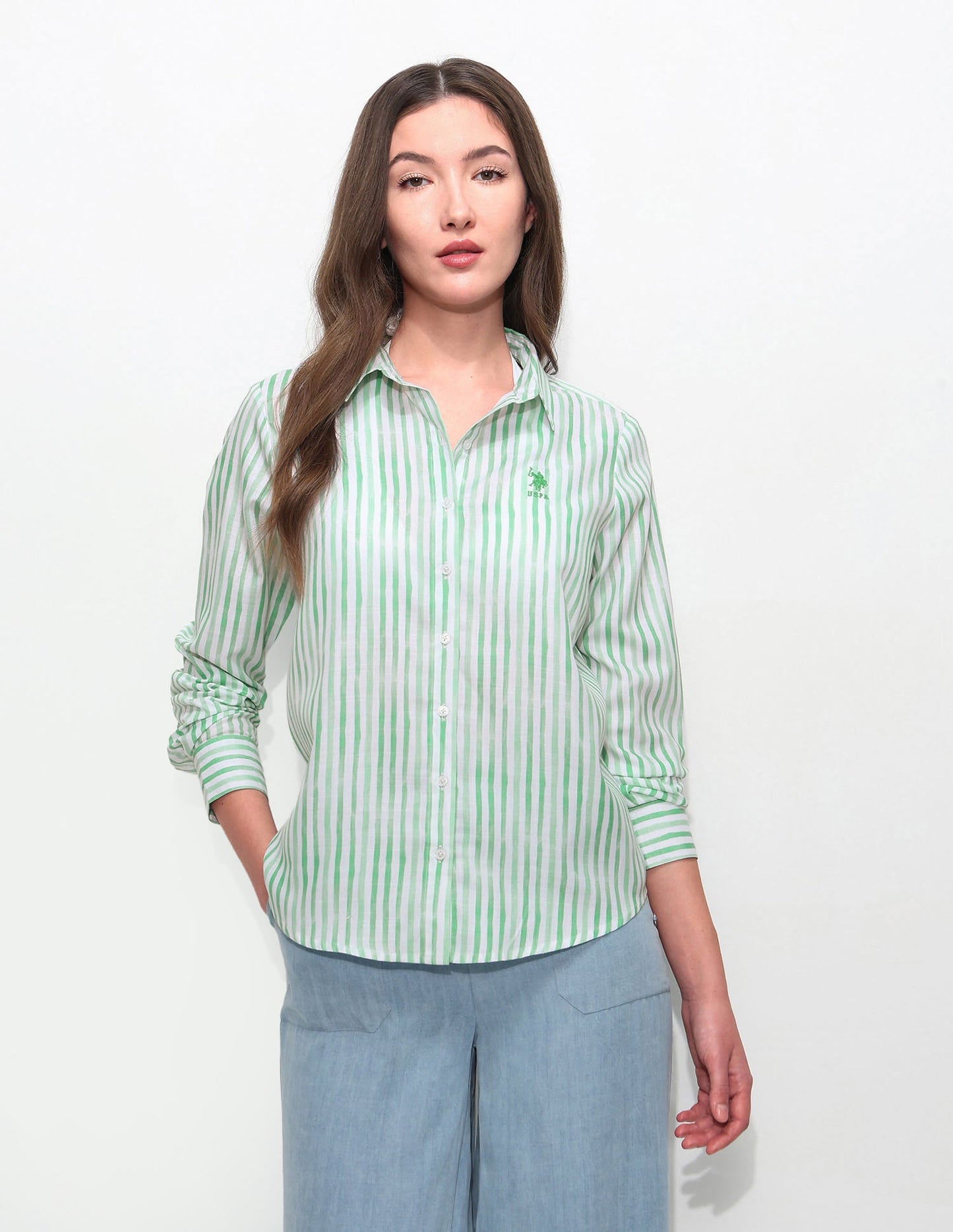 Regular Fit Vertical Striped Shirt